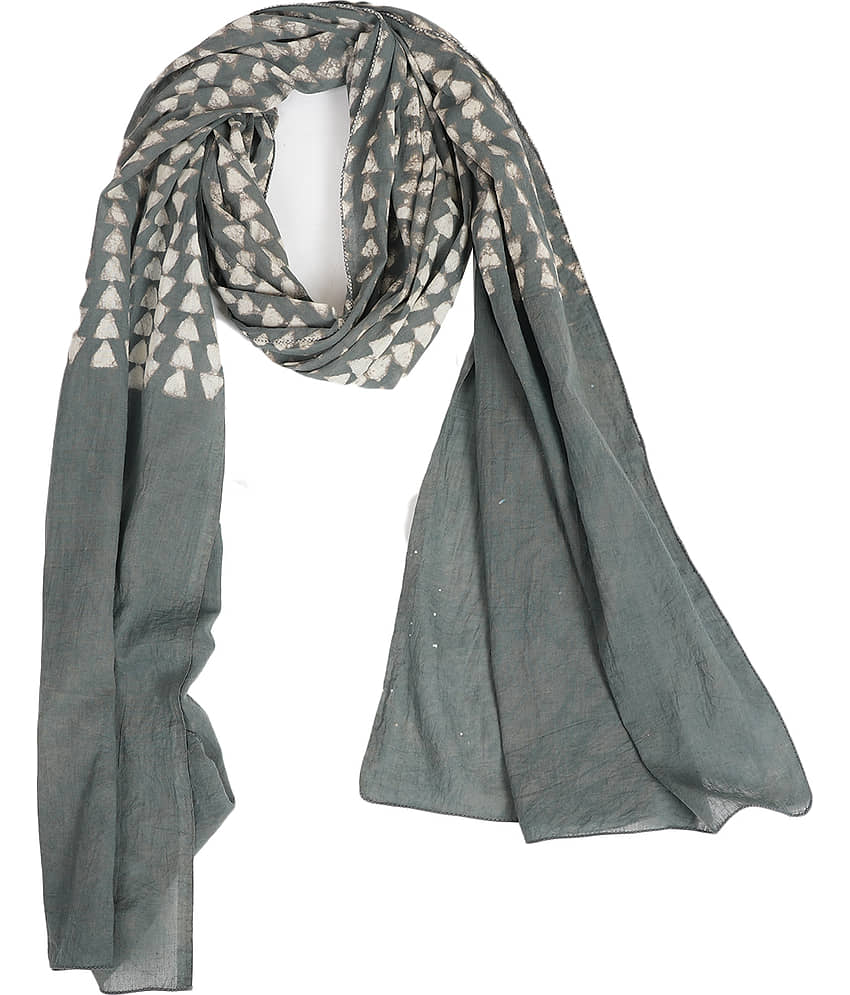 STYLE SHOES Gray Cotton Blend Women's Scarf ( Pack of 1 ) - Dupattas & Shawls | Buy online on ZillyBuy