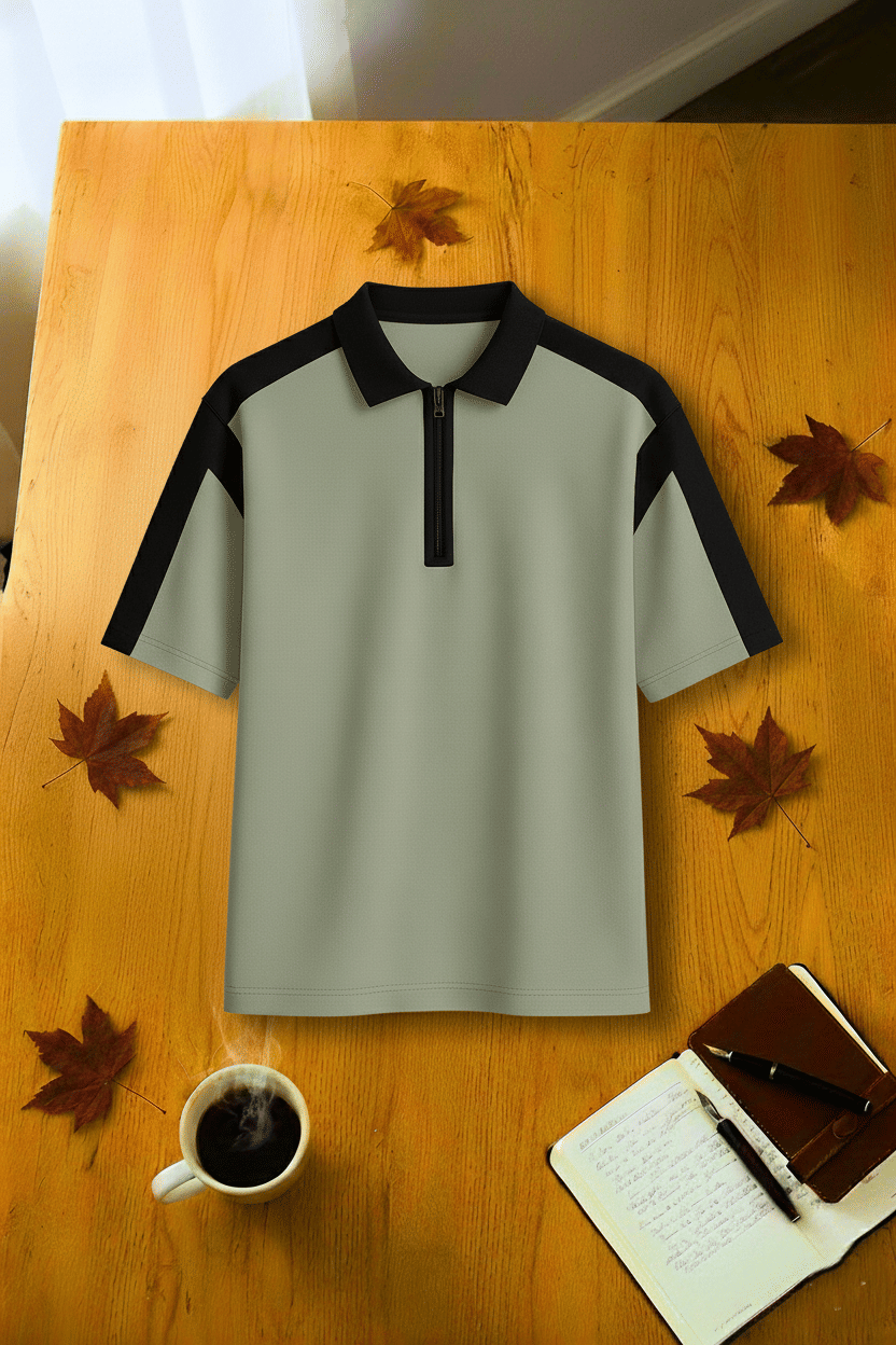 Singham Men Cotton Blend Regular Fit Colorblock Polo T Shirt ( Sea Green ) Singham Men Cotton Blend Regular Fit Colorblock Polo T Shirt ( Sea Green )