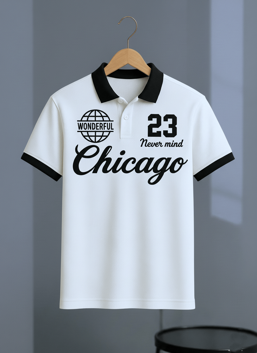     			Singham Men Cotton Blend Regular Fit Colorblock Polo T Shirt ( White )