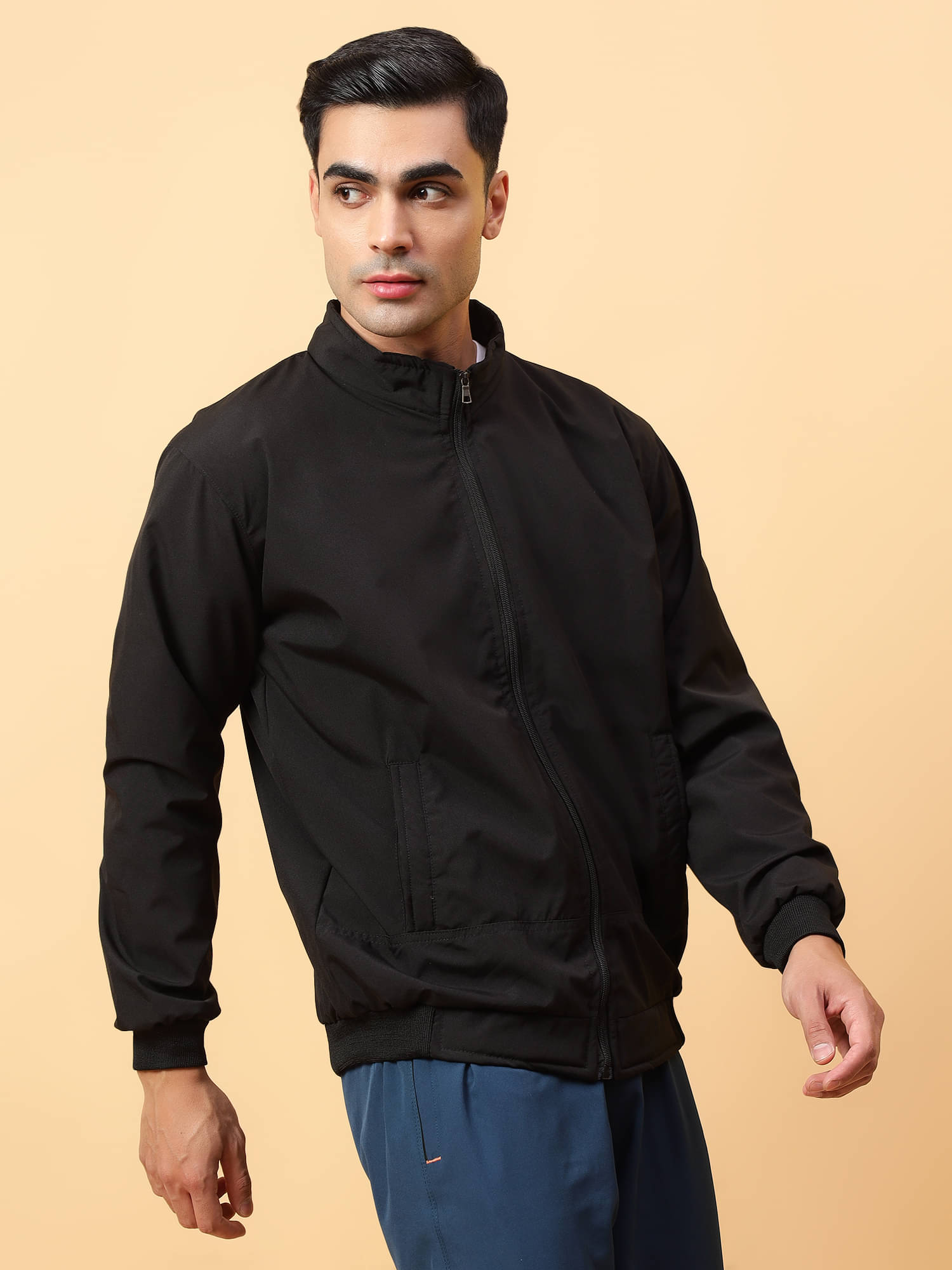    			TrybeX Polyester Men's Casual Jacket - Black ( Pack of 1 )