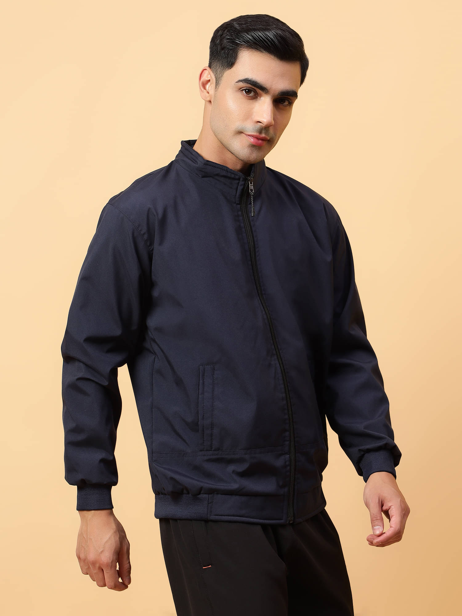     			TrybeX Polyester Men's Casual Jacket - Navy Blue ( Pack of 1 )