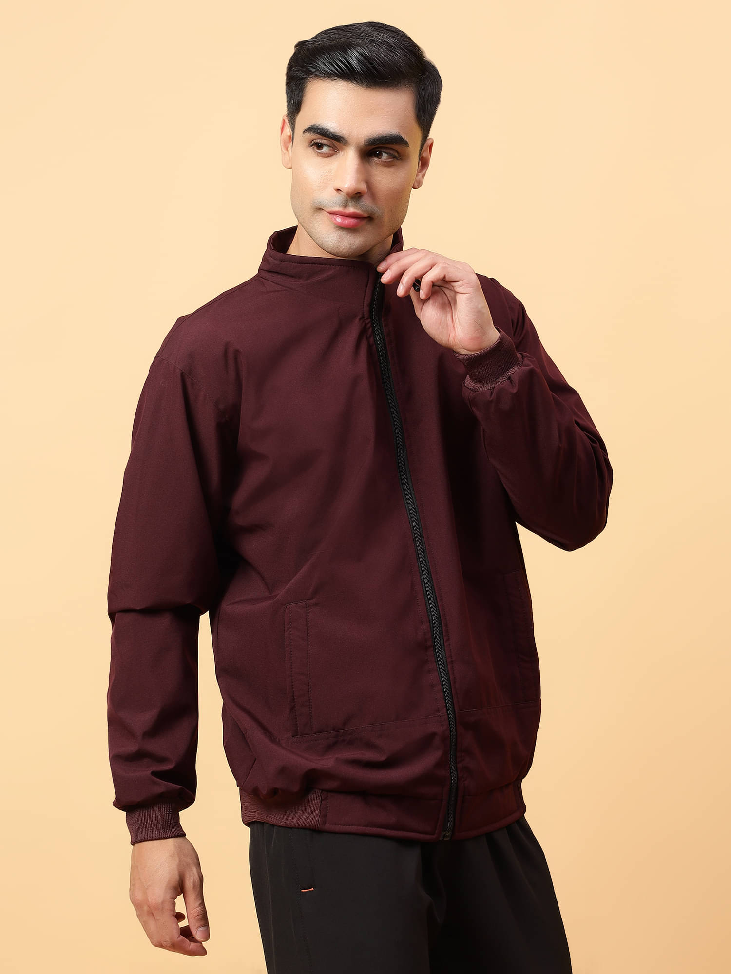     			TrybeX Polyester Men's Casual Jacket - Wine ( Pack of 1 )
