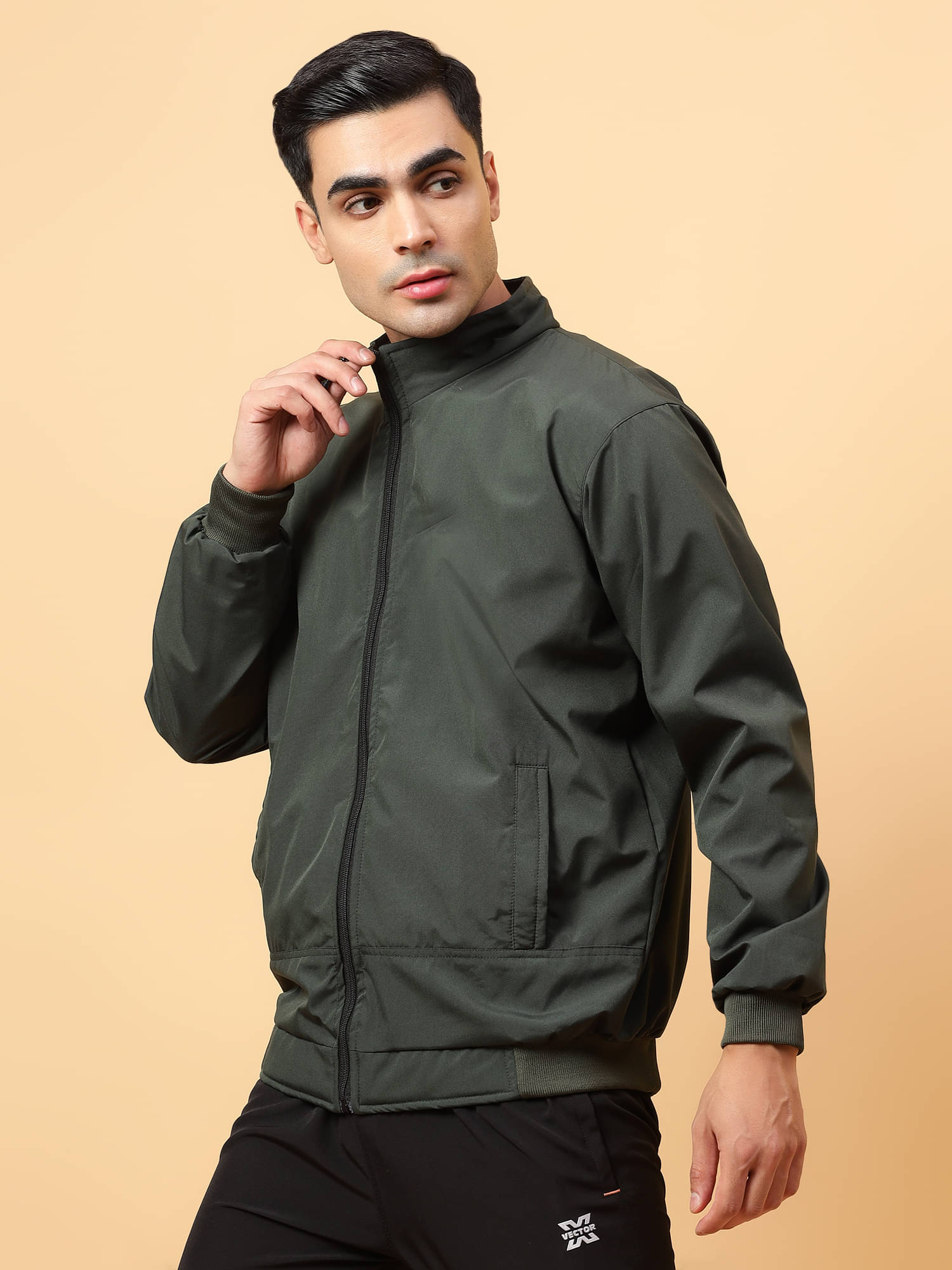     			TrybeX Polyester Men's Casual Jacket - Dark Green ( Pack of 1 )