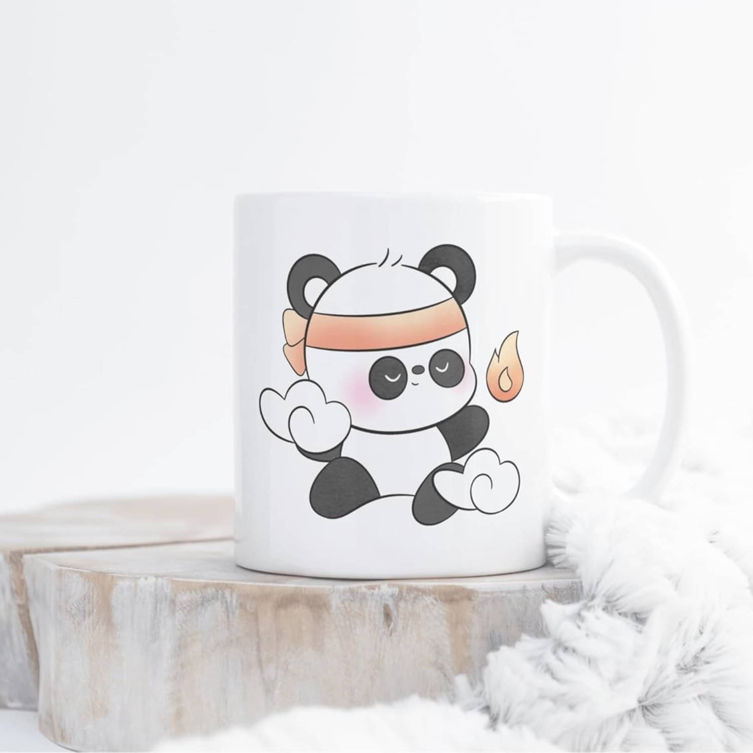     			VK Fashion Panda Printed White Ceramic Coffee Mug 350 mL ( Pack of 1 )