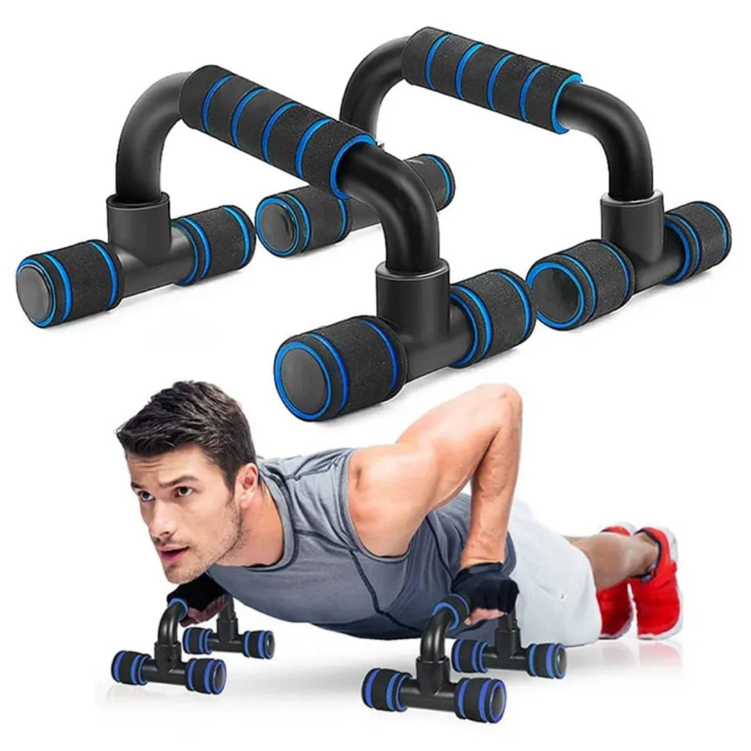     			Veekly Pushup Bar Adjustable Non Slip Foam Grip With Cushion, Men&Women Home Exercise Pull-up Bar
