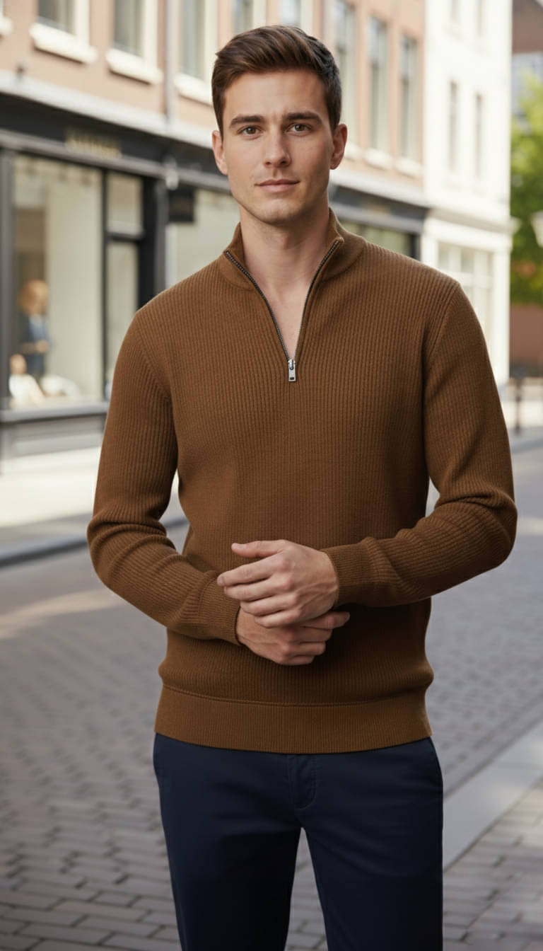     			freaks Woollen Blend V-Neck Men's Full Sleeves Pullover Sweater - Brown ( Pack of 1 )