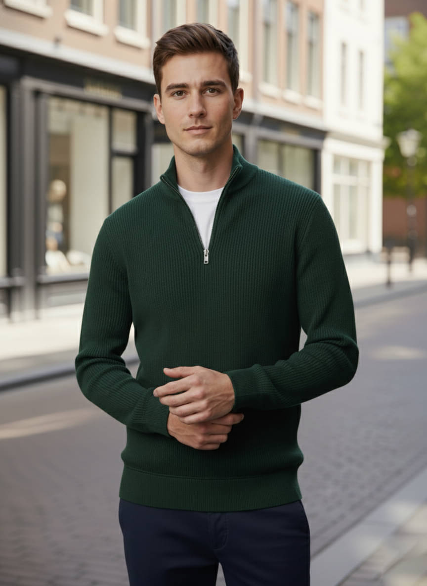     			freaks Woollen Blend V-Neck Men's Full Sleeves Pullover Sweater - Green ( Pack of 1 )