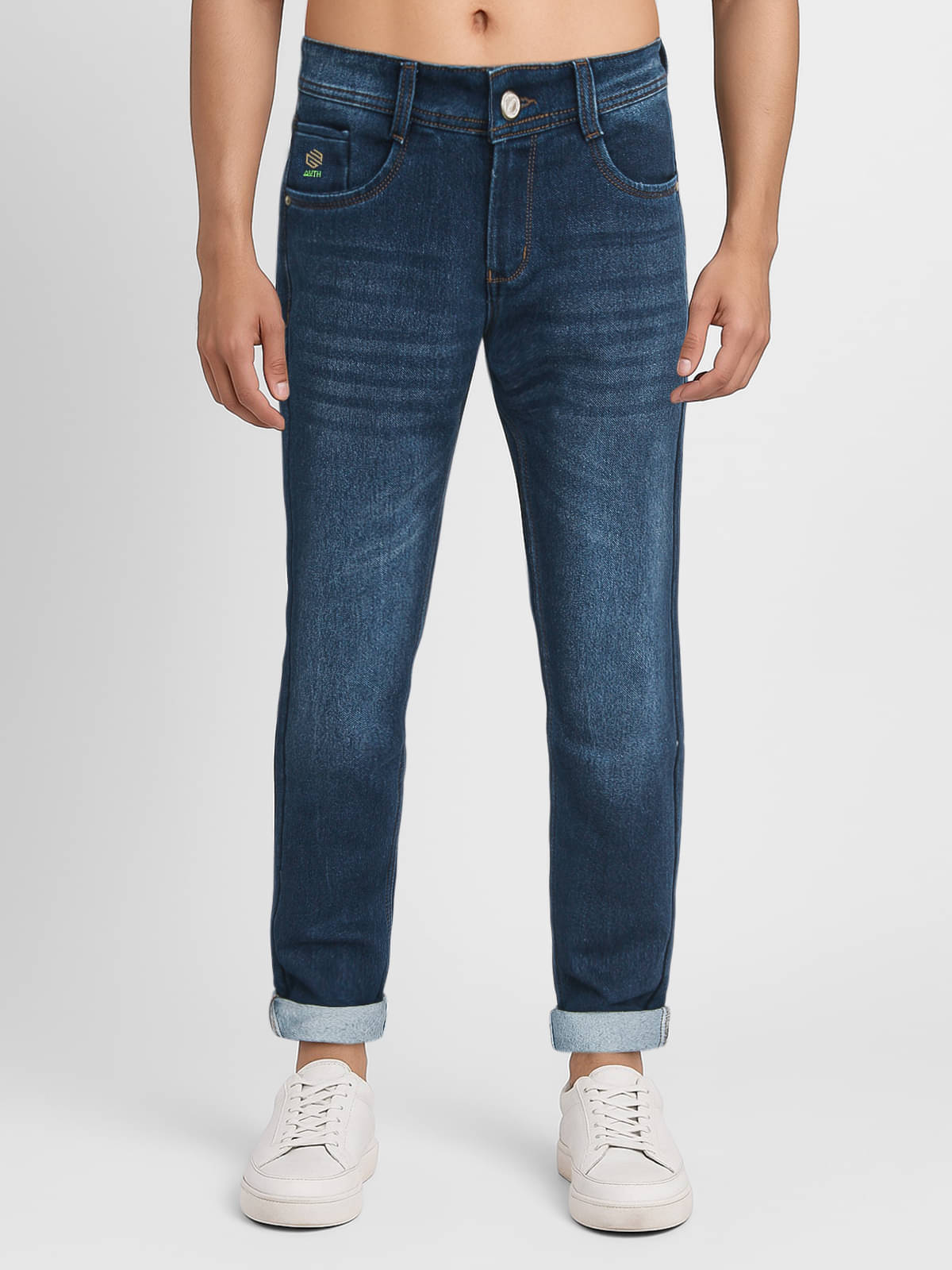     			plounge Slim Fit Faded Men's Jeans - Light Blue ( Pack of 1 )