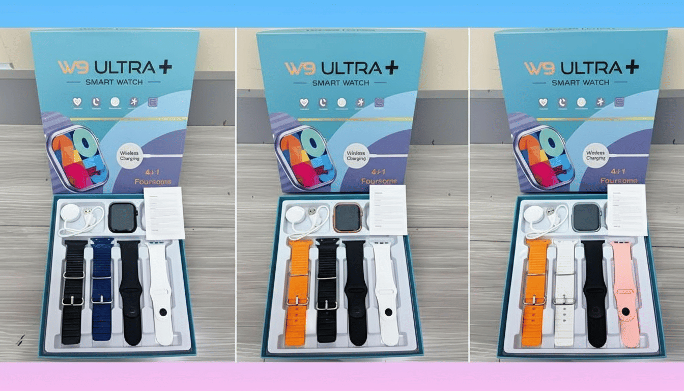     			4 in 1 Belts Smartwatch W-9 ULTRA+ SMART WATCH