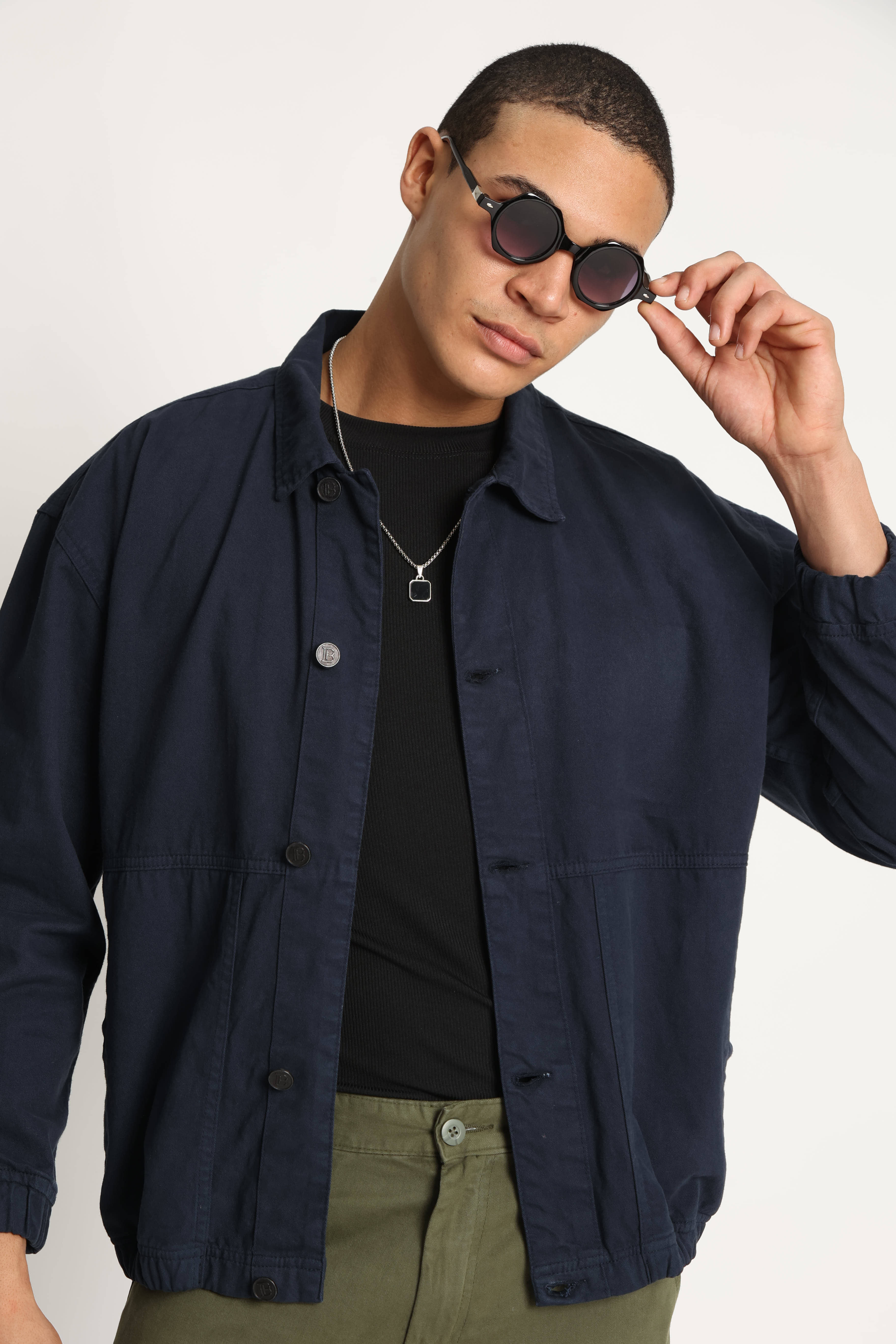 Bene Kleed Cotton Men's Casual Jacket - Navy Blue ( Pack of 1 ) - Jackets & Coats | Buy online on ZillyBuy
