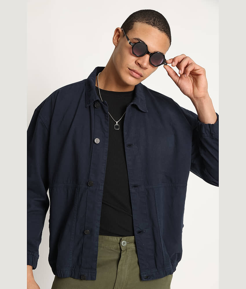 Bene Kleed Cotton Men's Casual Jacket - Navy Blue ( Pack of 1 ) - Jackets & Coats | Buy online on ZillyBuy