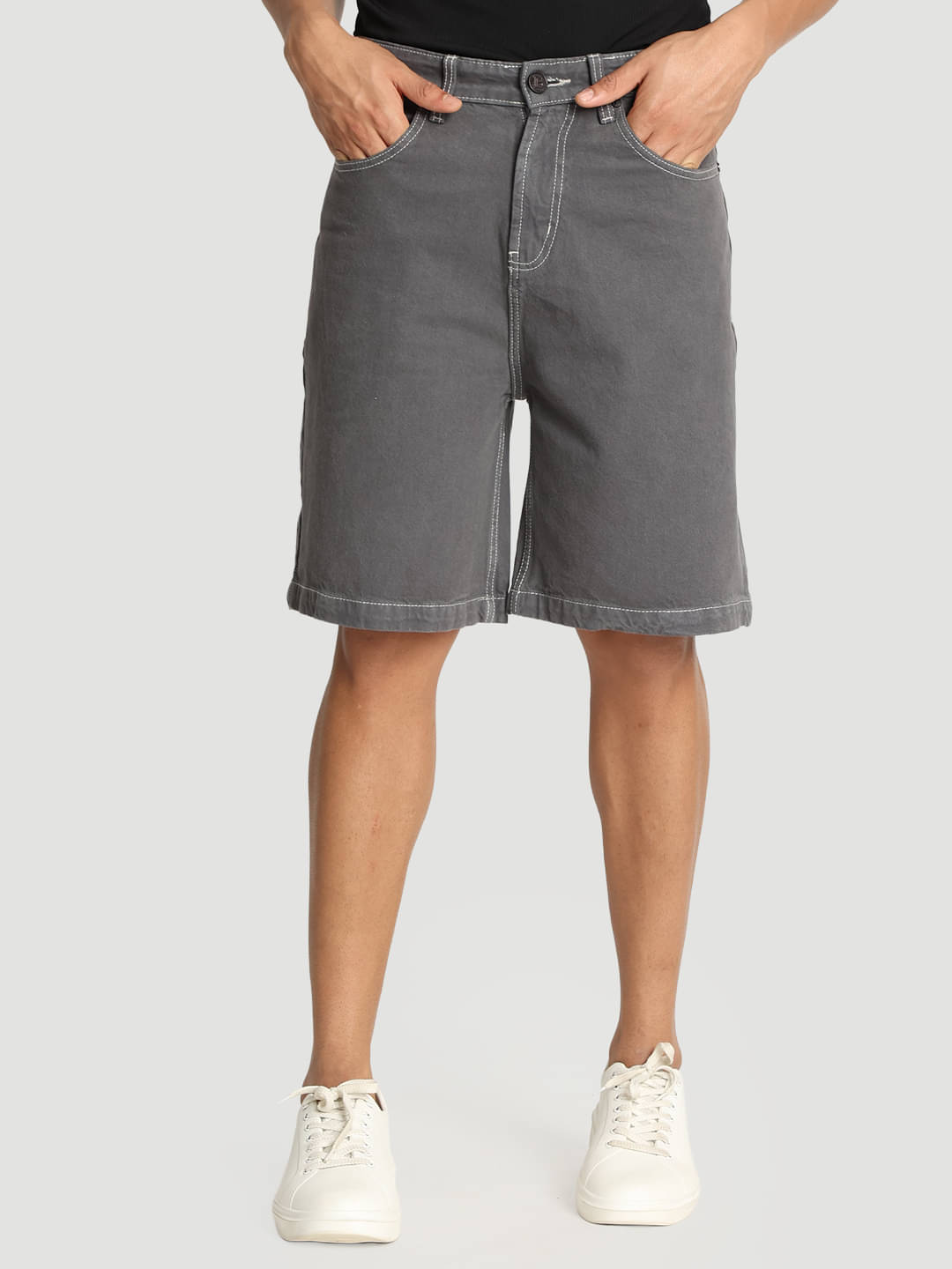     			Bene Kleed Grey Cotton Men's Denim Shorts ( Pack of 1 )