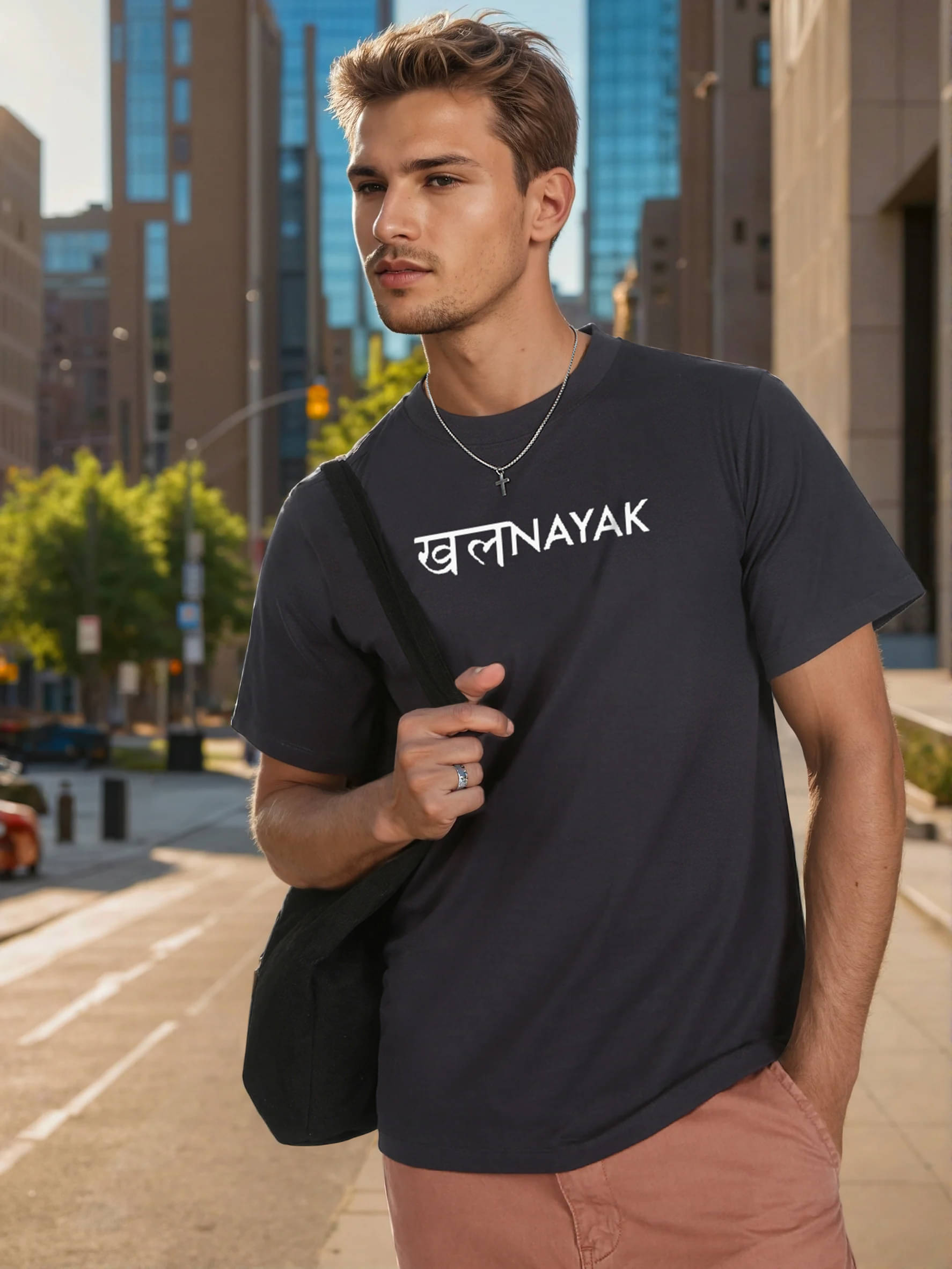     			Bene Kleed Men 100% Cotton Regular Fit Printed T-Shirt ( Charcoal Grey )