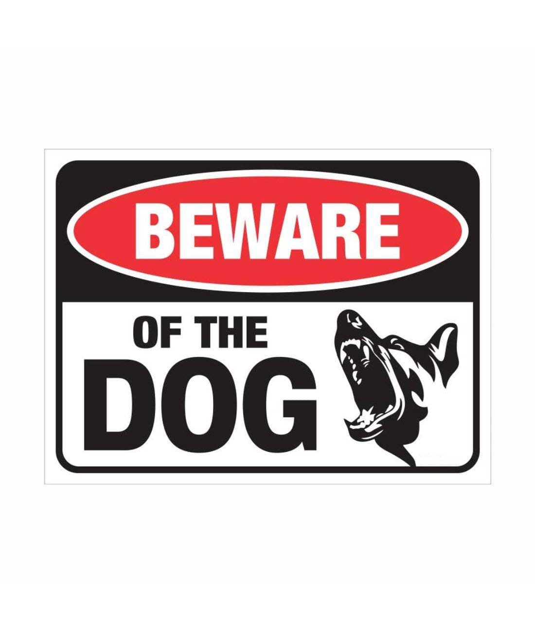     			Buzzhub Beware of Dog Sign Board Warning Sign for Gate, Home, Office 8x6 Inch