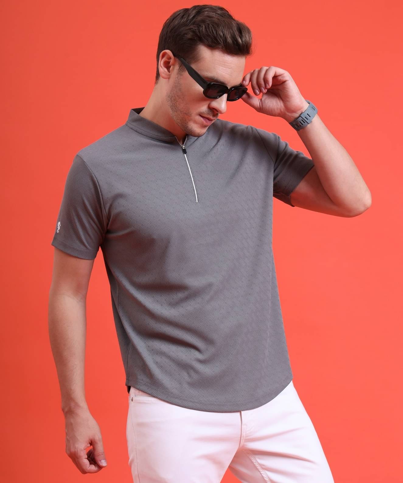 EPPE Men Polyester Regular Fit Solid Polo T Shirt ( Grey ) EPPE Men Polyester Regular Fit Solid Polo T Shirt ( Grey )