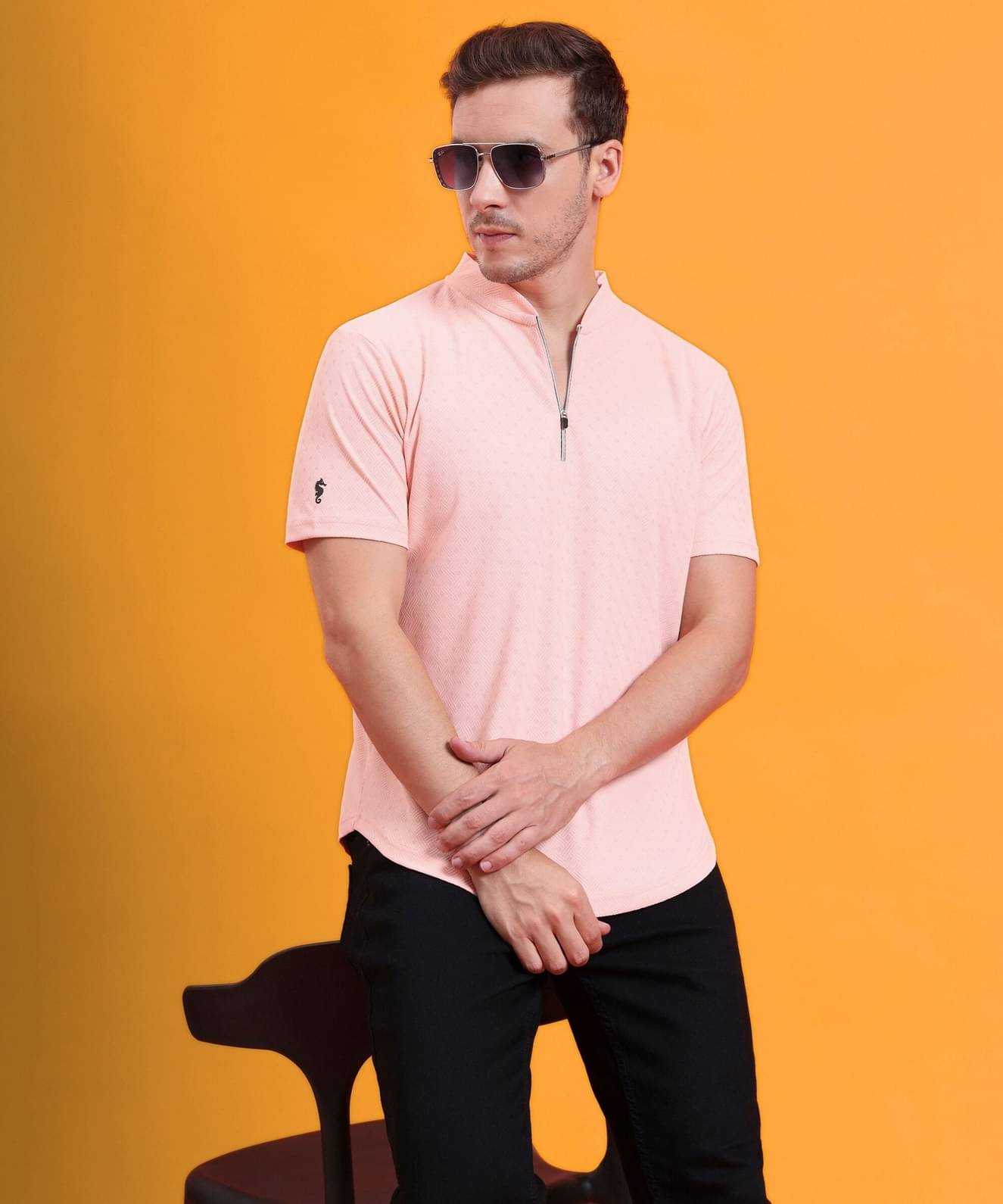 EPPE Men Polyester Regular Fit Solid Polo T Shirt ( Pink ) EPPE Men Polyester Regular Fit Solid Polo T Shirt ( Pink )