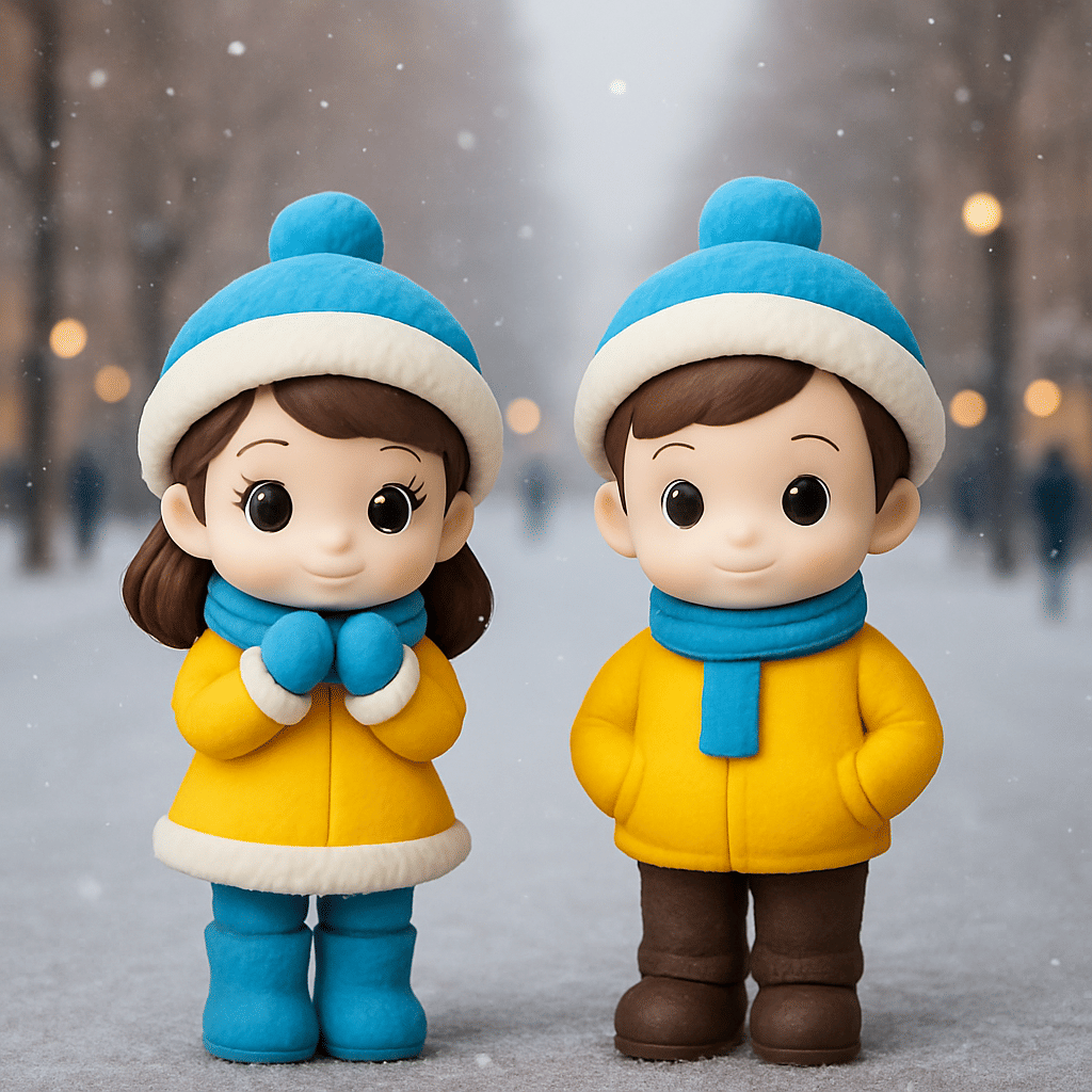 Exopick Sweety Lovers Winter Couple Decoration Boy Girl Showpiece For Home Decor