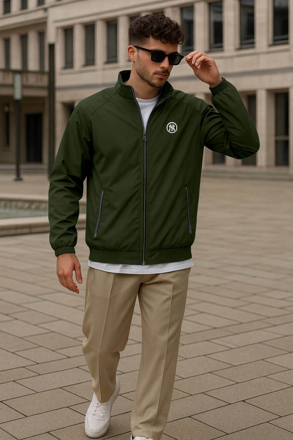     			FTX Polyester Men's Casual Jacket - Green ( Pack of 1 )