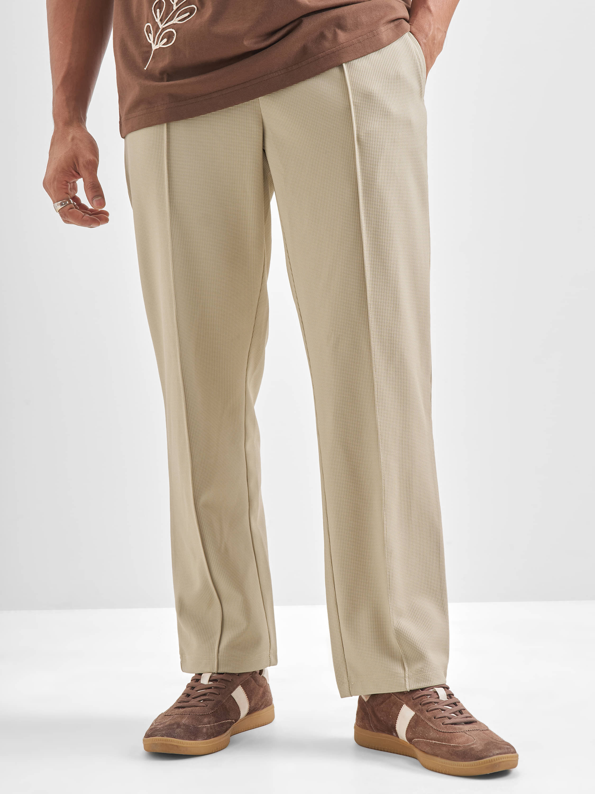     			Highlander Relax Men's Trouser - Beige ( Pack of 1 )
