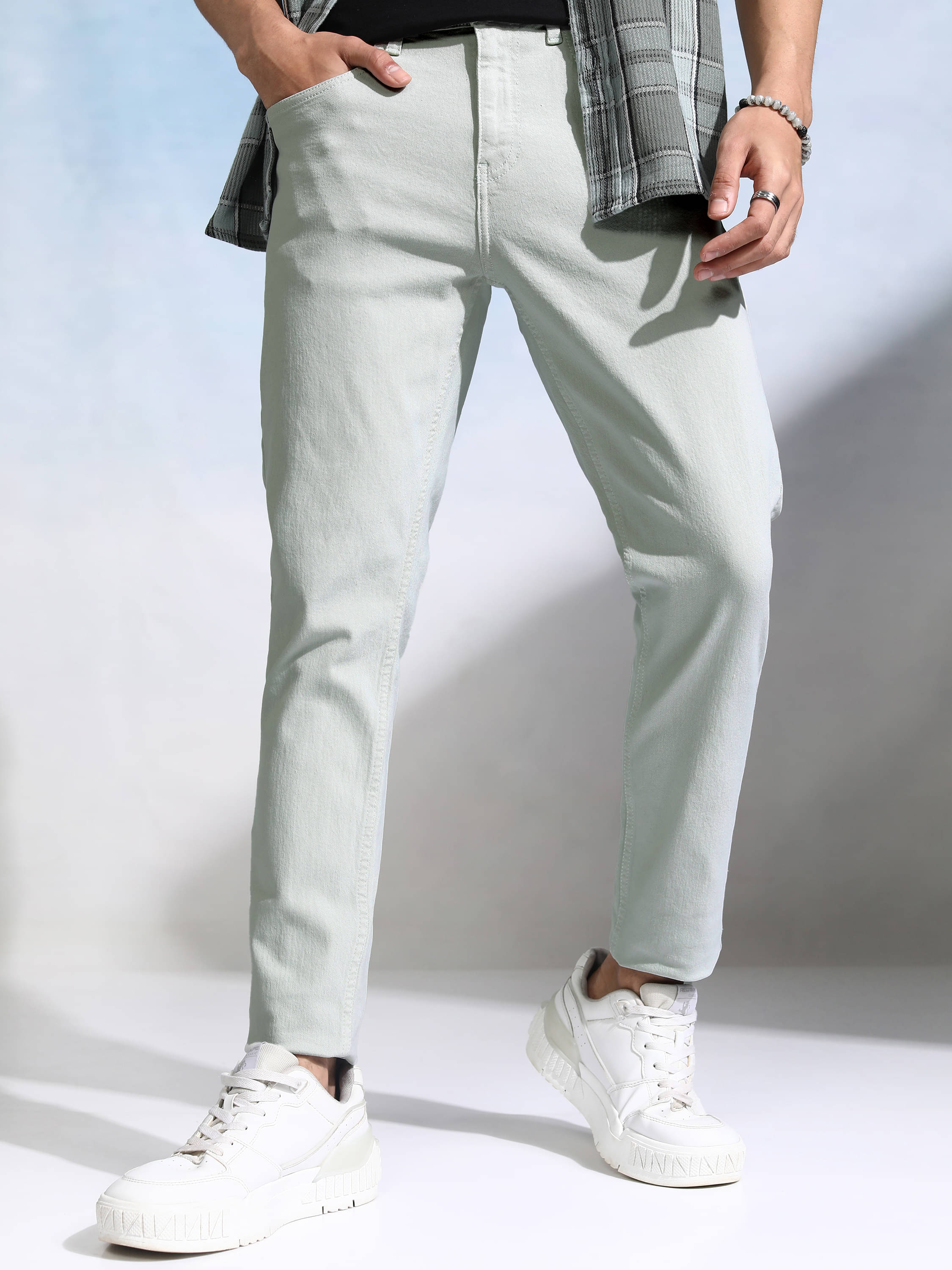 Highlander Slim Fit Clean Look Men's Jeans - Green ( Pack of 1 ) Highlander Slim Fit Clean Look Men's Jeans - Green ( Pack of 1 )