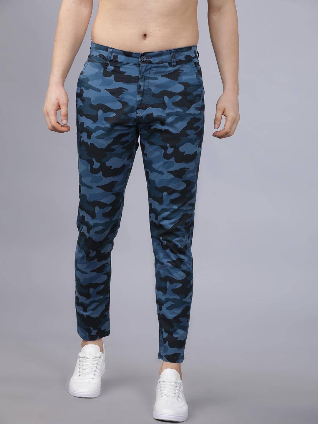     			Highlander Tapered Men's Trouser - Blue ( Pack of 1 )