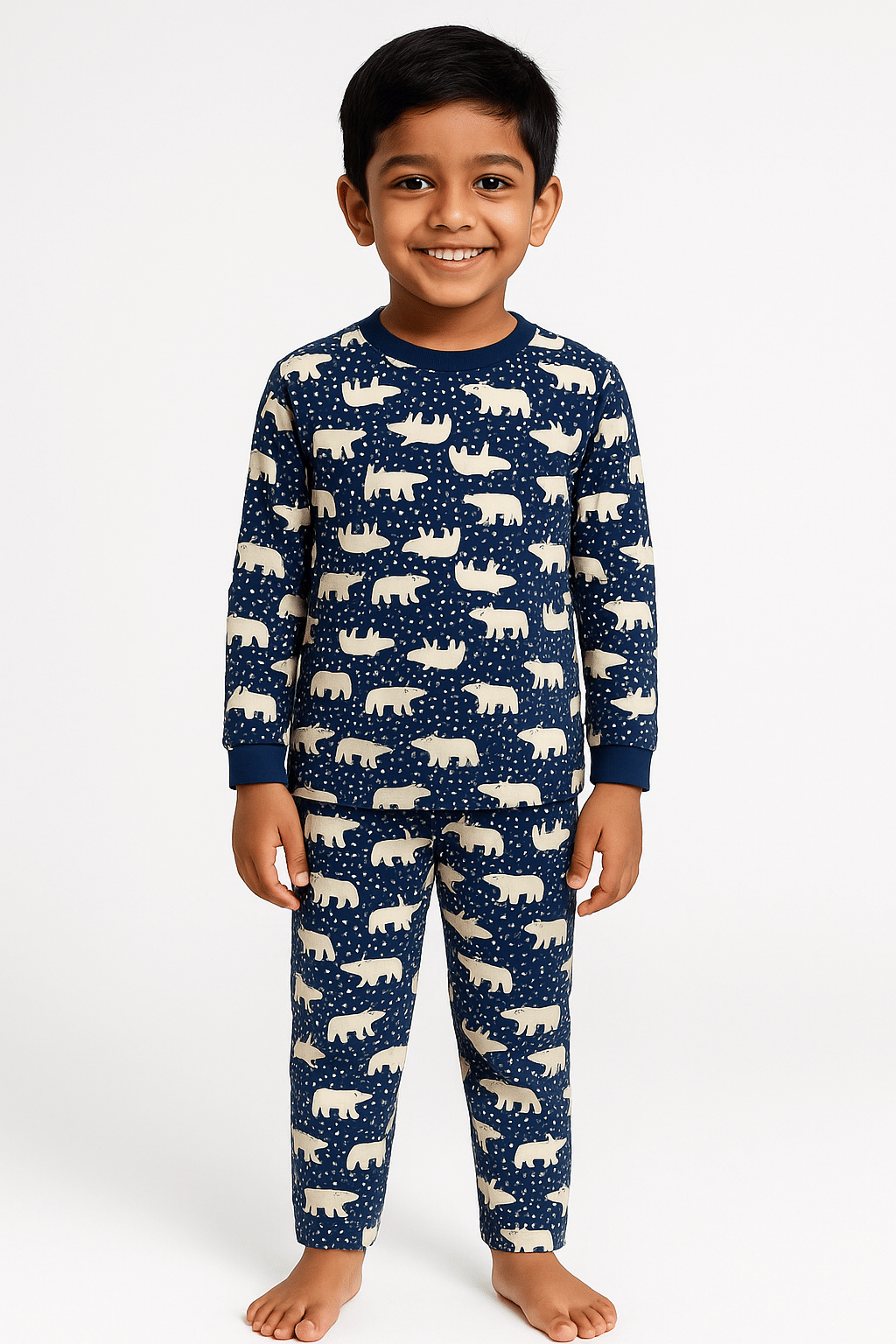     			Juscubs Pack of 1 Boys 100% Cotton Tshirt & Pajama Set ( Navy Blue )