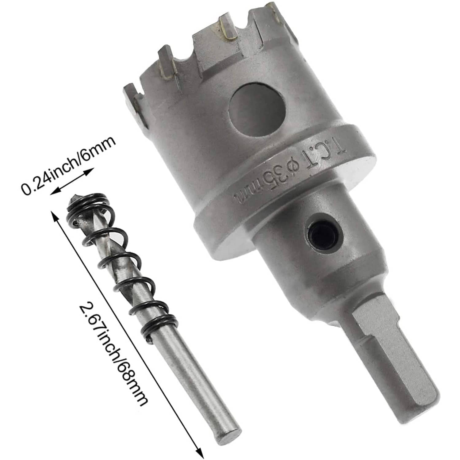 LXMI 35mm TCT Core Drill Bit – Carbide Hole Saw for Stainless Steel, Mild Steel, Cast Iron, Aluminium & Metals – Industrial Drill Cutter – Choice of Sizes 35