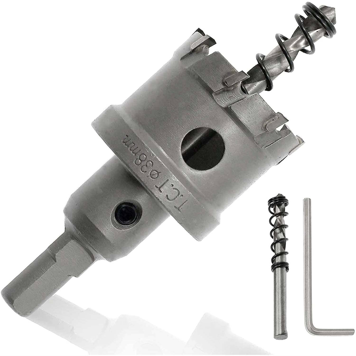     			LXMI 38mm TCT Core Drill Bit – Carbide Hole Saw for Stainless Steel, Mild Steel, Cast Iron, Aluminium & Metals – Industrial Drill Cutter – Choice of Sizes 38