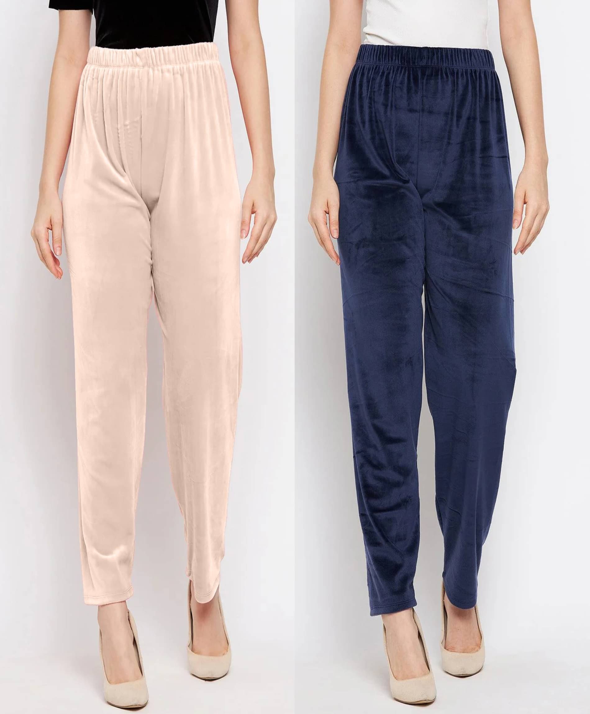     			MISS MEBINO Velvet Solid Women Pyjama ( Multi Color )