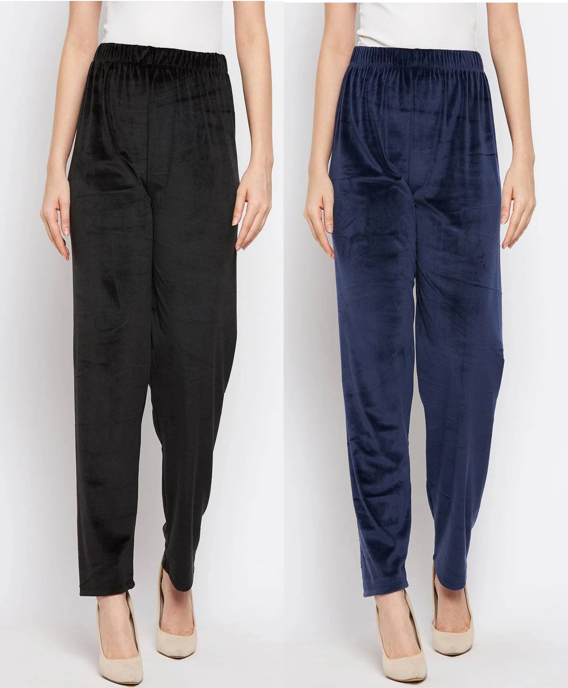     			MISS MEBINO Velvet Solid Women Pyjama ( Multi Color )