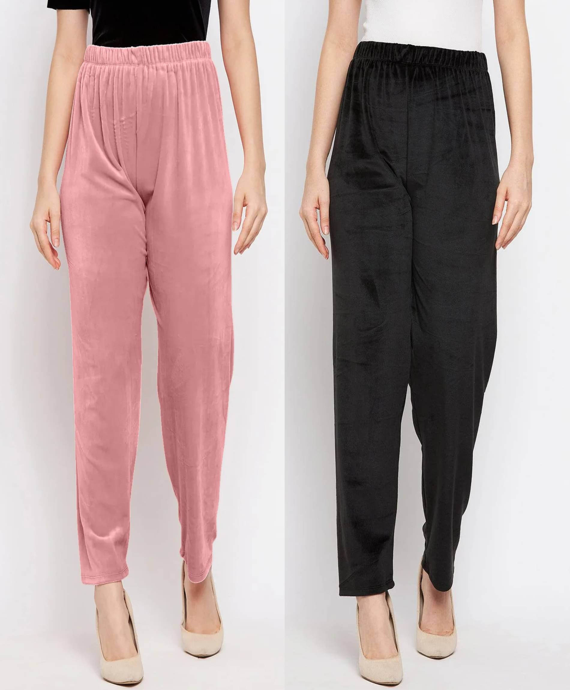     			MISS MEBINO Velvet Solid Women Pyjama ( Multi Color )