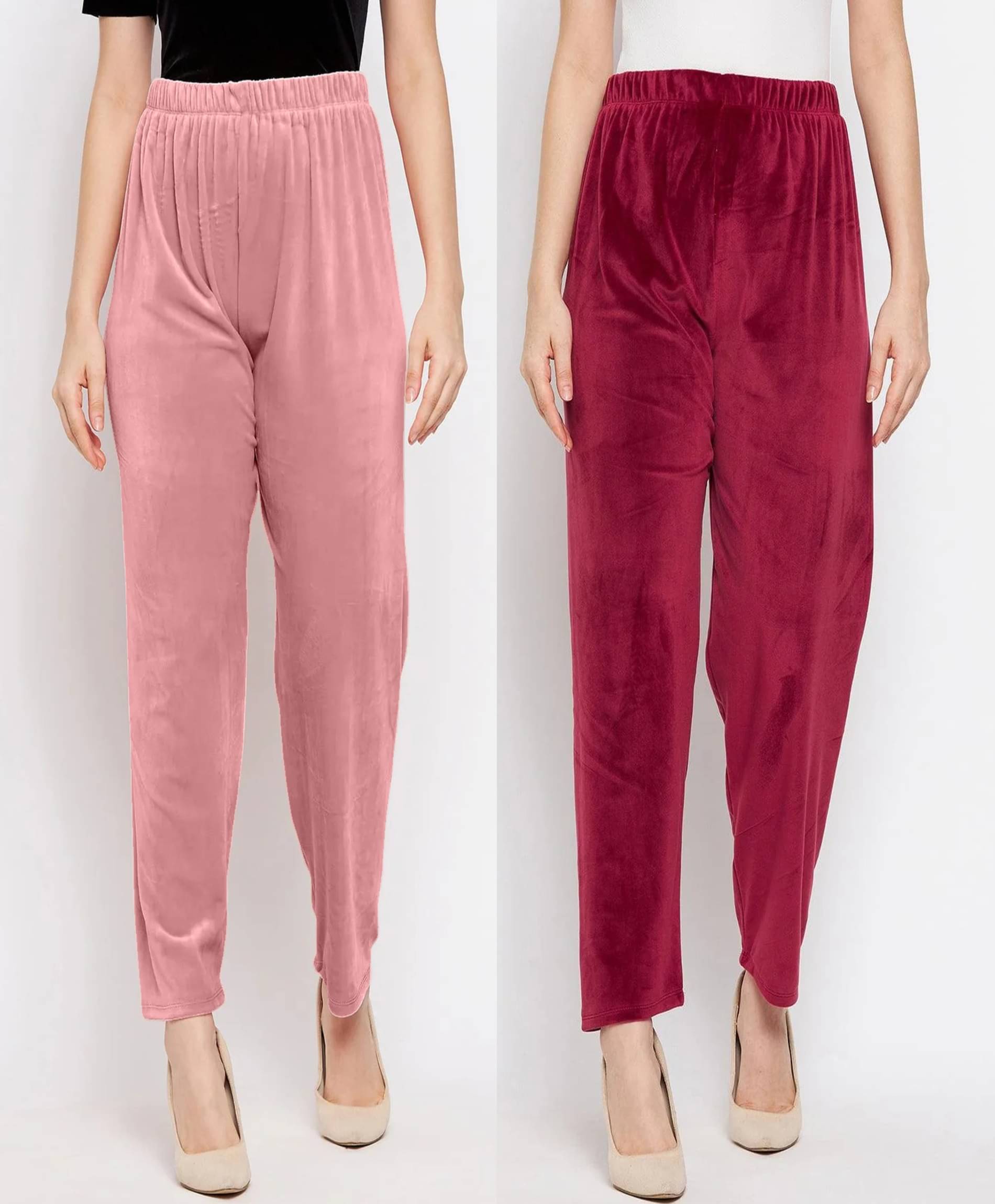     			MISS MEBINO Velvet Solid Women Pyjama ( Multi Color )