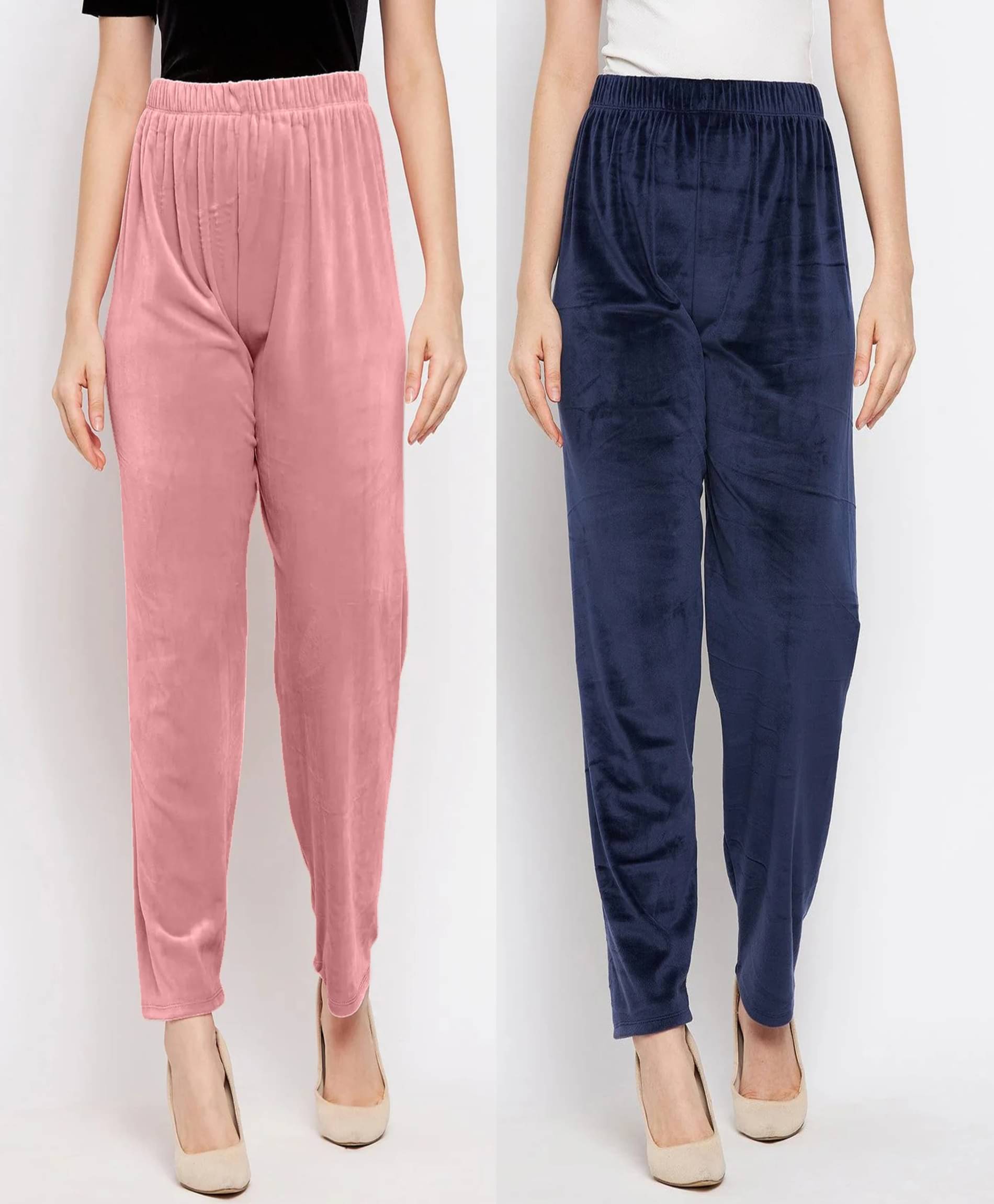     			MISS MEBINO Velvet Solid Women Pyjama ( Multi Color )