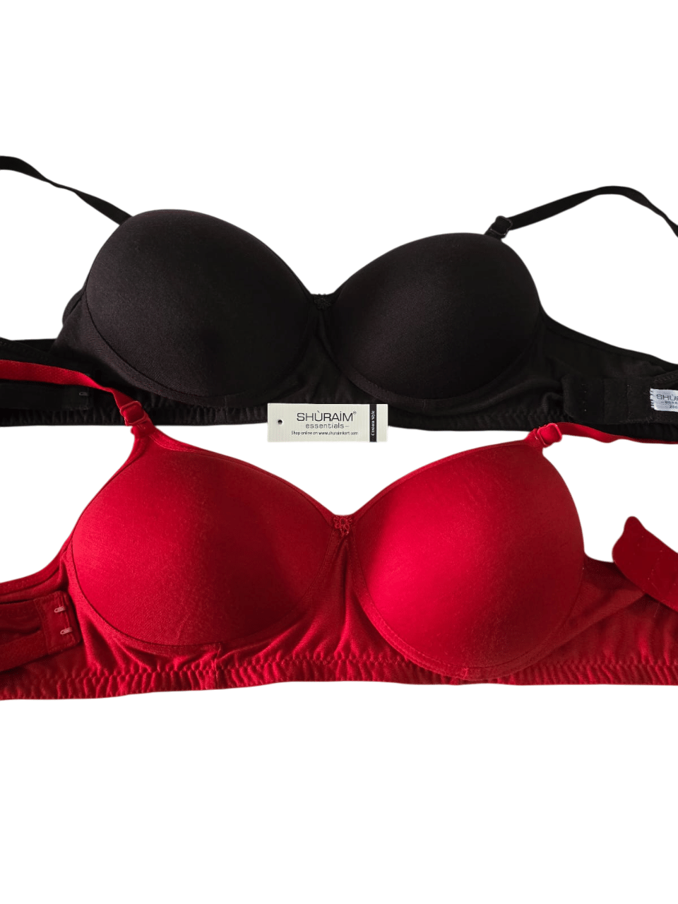     			Shuraim essentials Pack of 2 Cotton Lightly Padded T-Shirt Bra For Women ( Multicolor 2 )