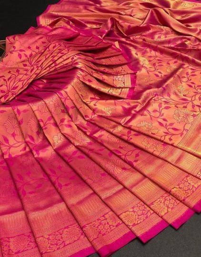 Spetila Silk Blend Woven Design Kanjeevaram Sarees With Unstitched Blouse Piece ( Red ) Spetila Silk Blend Woven Design Kanjeevaram Sarees With Unstitched Blouse Piece ( Red )