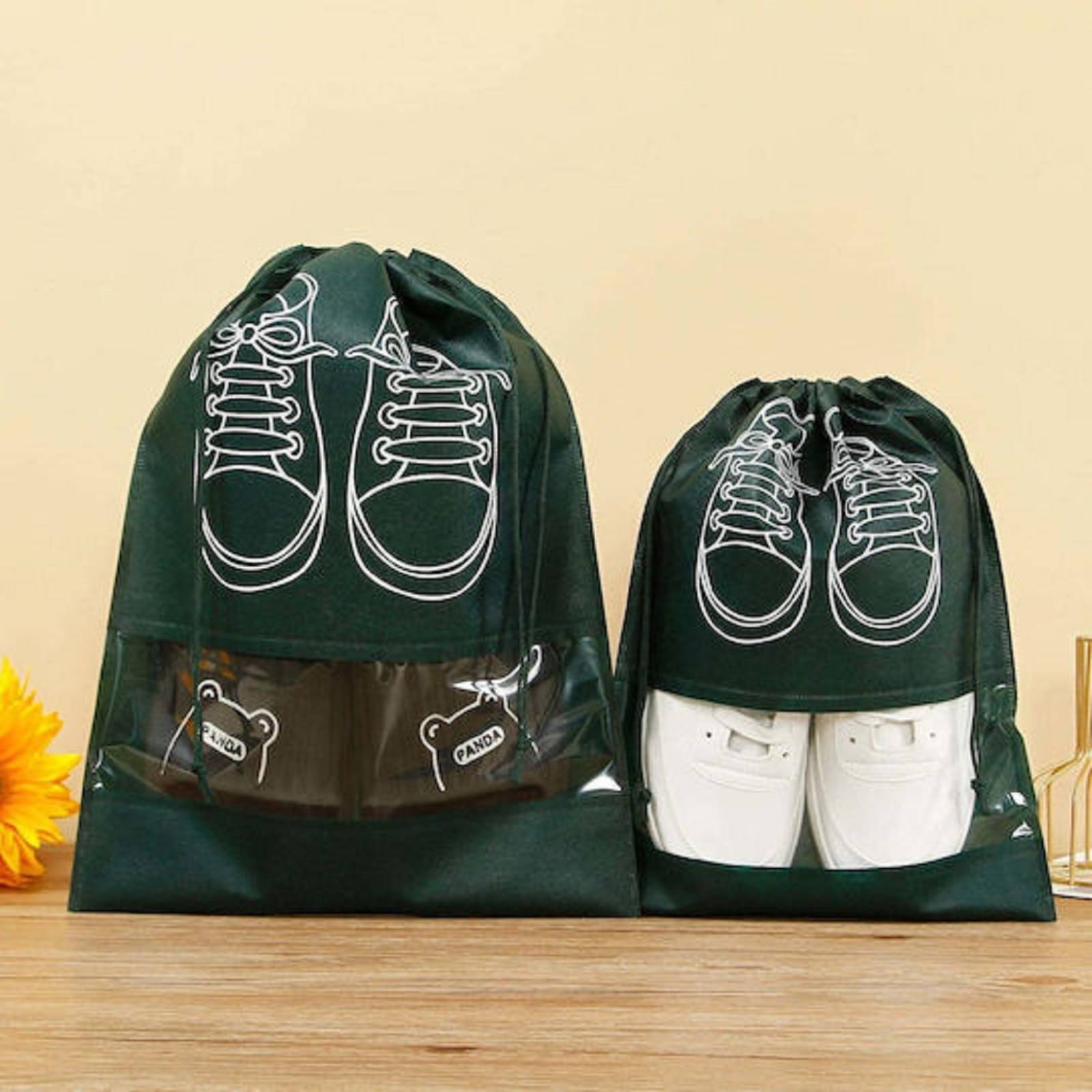     			VillWin Shoe Bag for Travel Bag for Man & Women Shoe Cover for Storage at Home Gym Reusable Travelling Accessories Organizer Pouch Travel Essentials Footwear Bags for Travelling