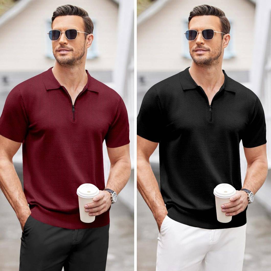     			trueoath Men Polyester Slim Fit Solid Polo T Shirt ( Multicolor8 )
