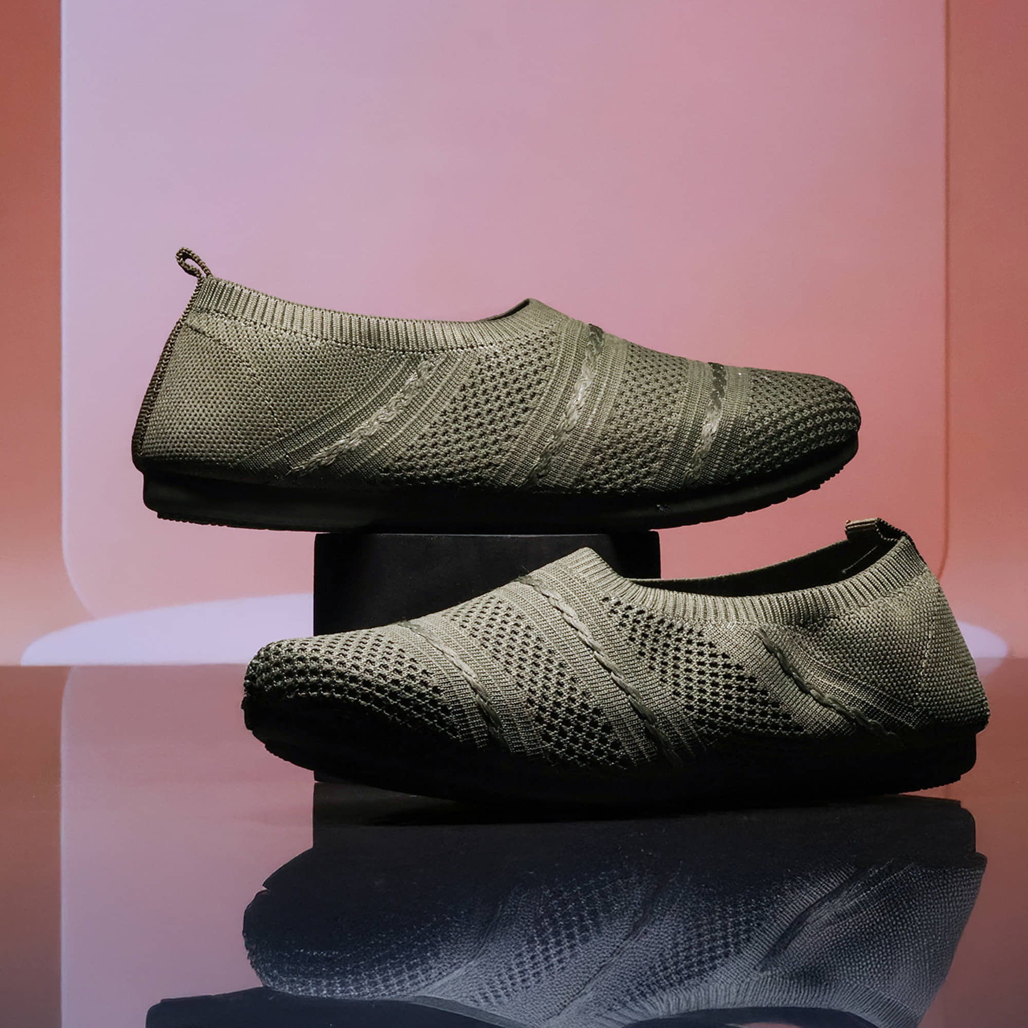 ASIAN ZERI-02 SPL Olive Women's Slip On - Casual Shoes | Buy online on ZillyBuy