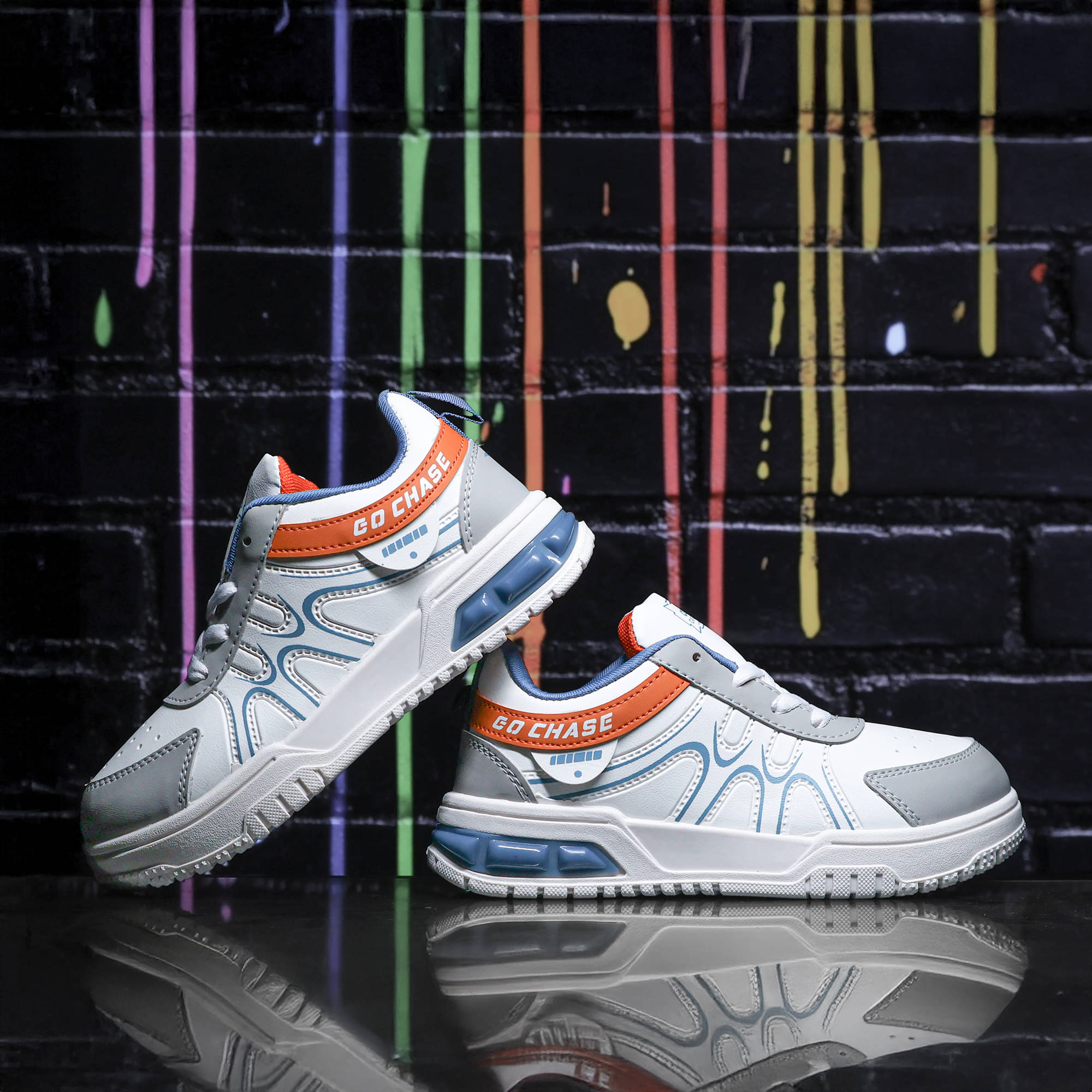     			ASIAN - Orange Boy's Sneakers ( 1 Pair )