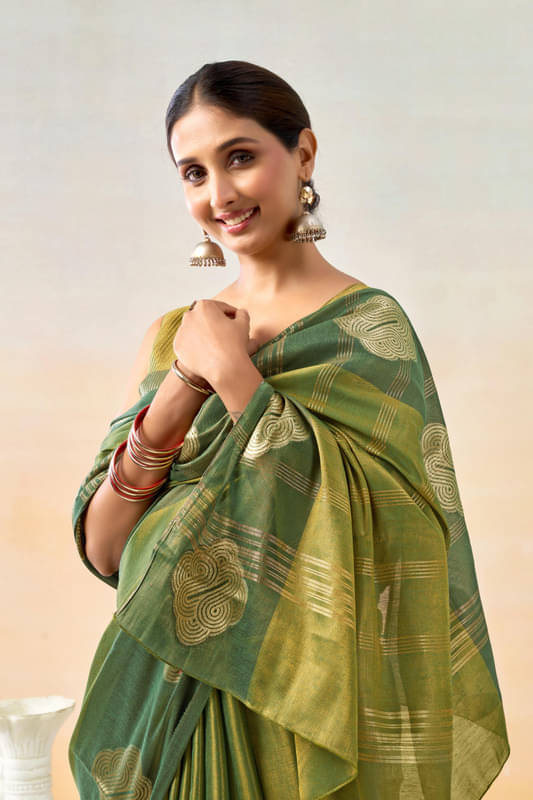 BFM Tissue Woven Regular Saree With Unstitched Blouse Piece ( Green ) BFM Tissue Woven Regular Saree With Unstitched Blouse Piece ( Green )