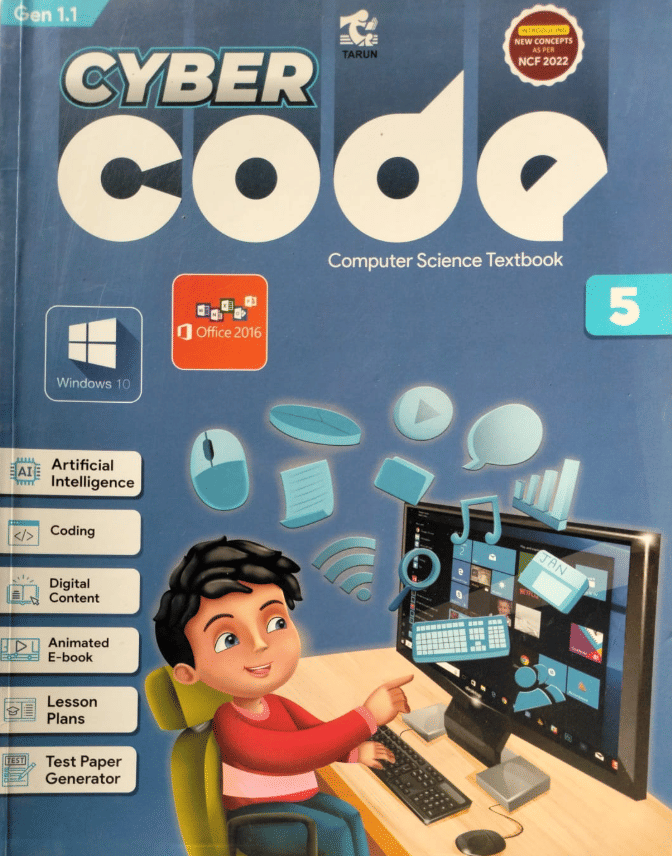     			CYBER CODE CLASS 5 ( COMPUTER SCIENCE TEXTBOOK )