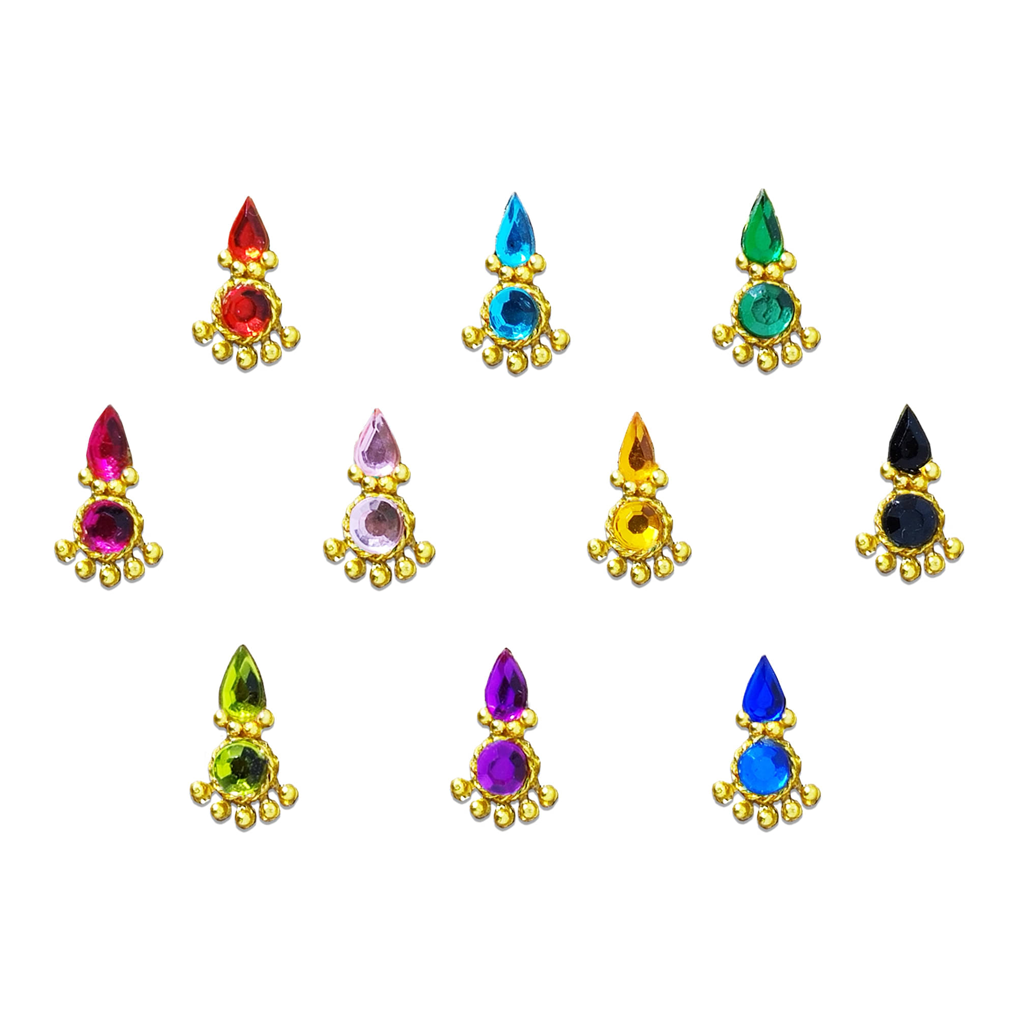 Comet Busters Traditional Multicolor Artistic Abstract Bindi Made with Premium Crystal, Diamond, Shiny Beads Comet Busters Traditional Multicolor Artistic Abstract Bindi Made with Premium Crystal, Diamond, Shiny Beads