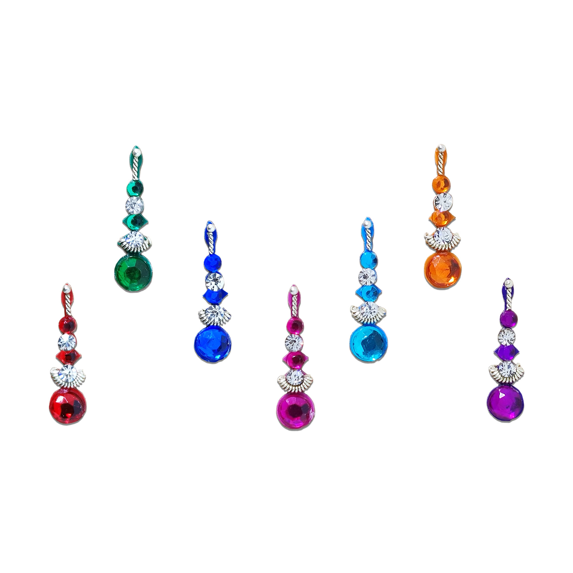     			Comet Busters 24 Pcs Elegant Blue Diamond Dot Bindi Crafted from Diamond for Casual Wear