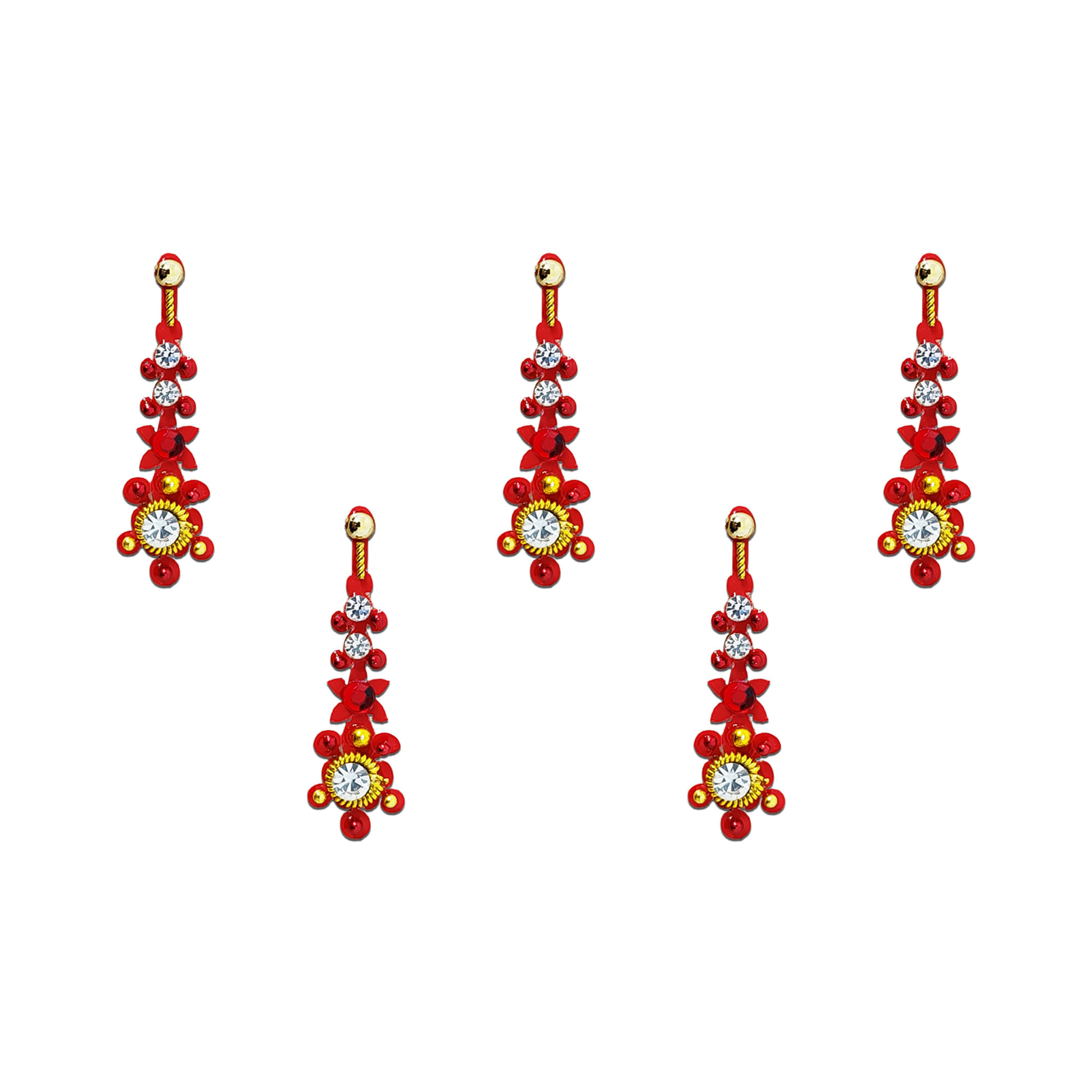     			Comet Blusters 12 Pcs Elegant Black Fusion Abstract Bindi for Casual Wear