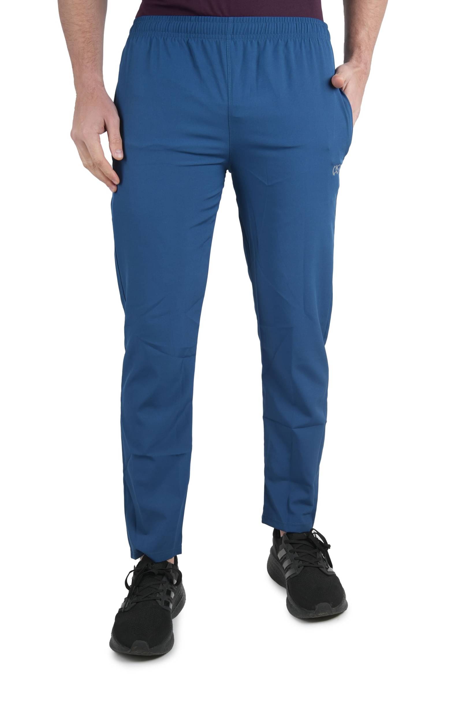     			KWINGS Blue Lycra Men's Sports Trackpants ( Pack of 1 )