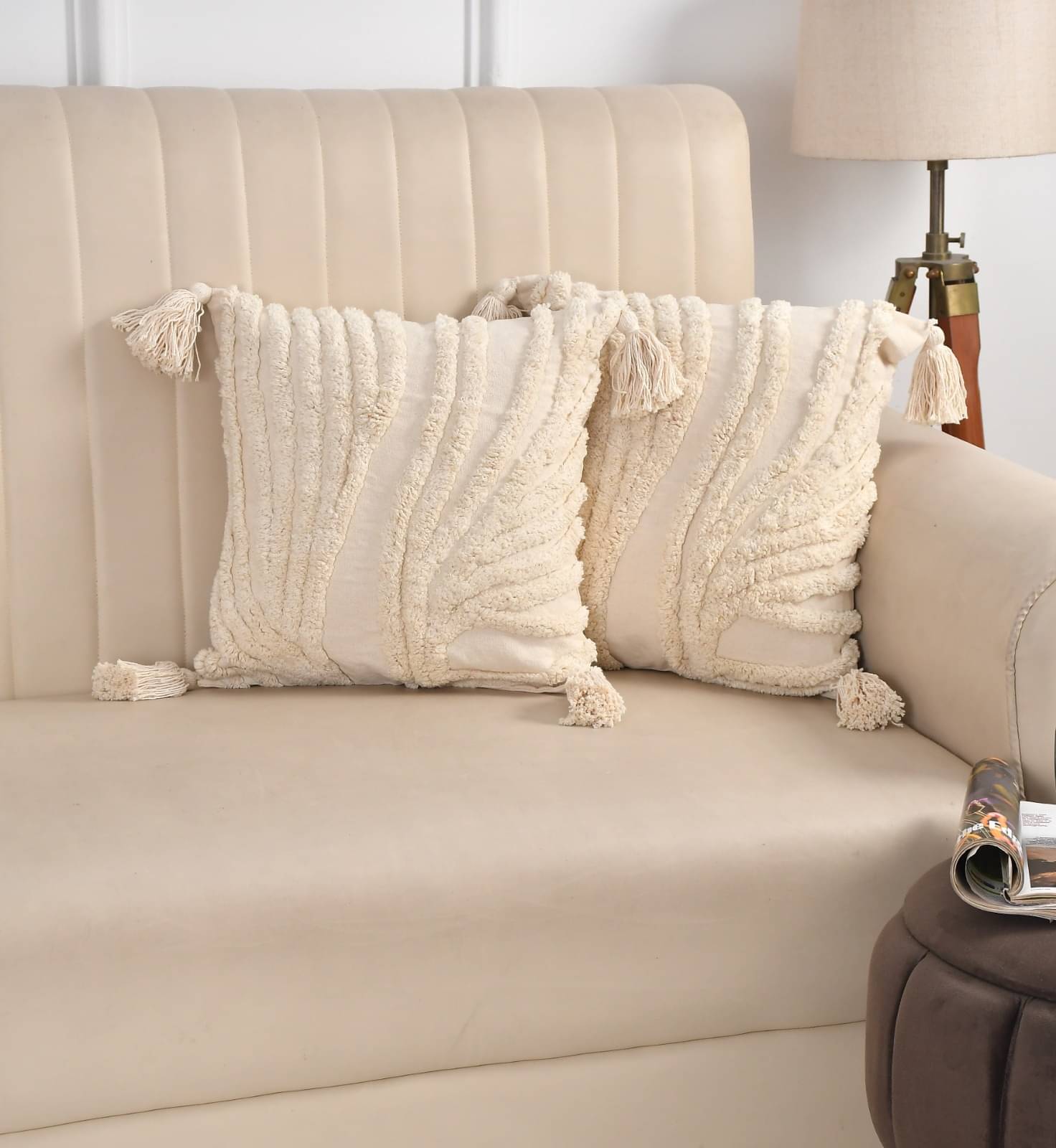     			Pitambra Handicraft - Pack of 2 Cotton Solid Regular Pillow Cover ( 40.64 cm(16) x 40.64 cm(16) ) - Multi