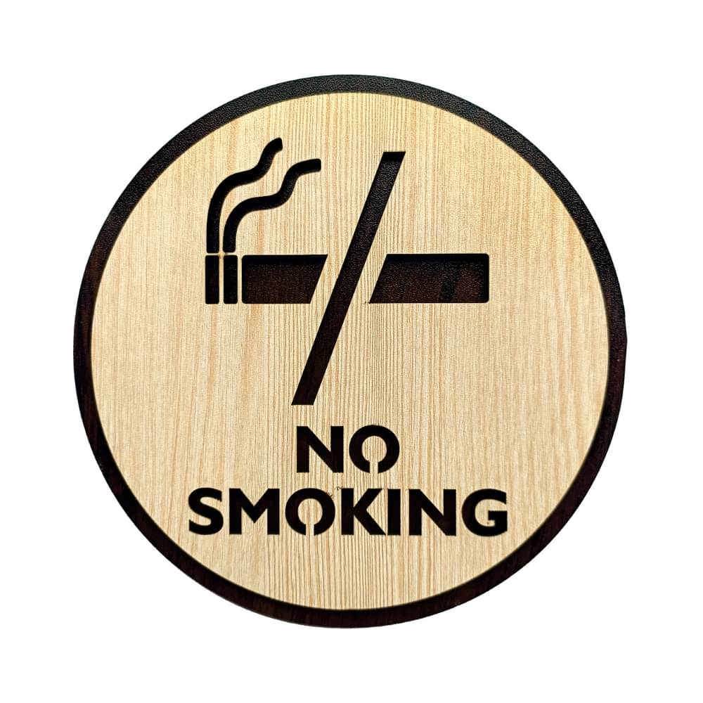 Premium MDF NO SMOKING Sign Board | Double Layer Wooden Safety Warning Sign | 6x6 Inch Door/Wall Signage for Office, Shop & Public Area Premium MDF NO SMOKING Sign Board | Double Layer Wooden Safety Warning Sign | 6x6 Inch Door/Wall Signage for Office, Shop & Public Area