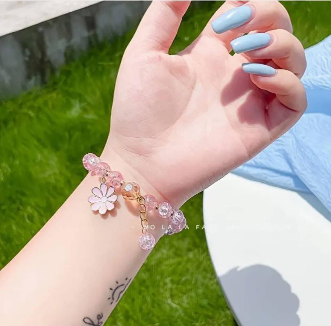     			SENZATA Purple Charm Bracelet ( Pack of 2 )