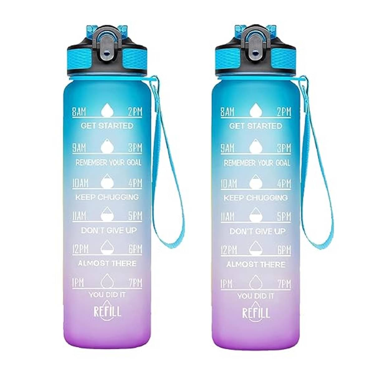     			SOURAV ENTERPRISE SSM RAINBOW BOTTLE SET OF 2 UNIT Multicolour Steel Water Bottle 900 mL ( 2 )