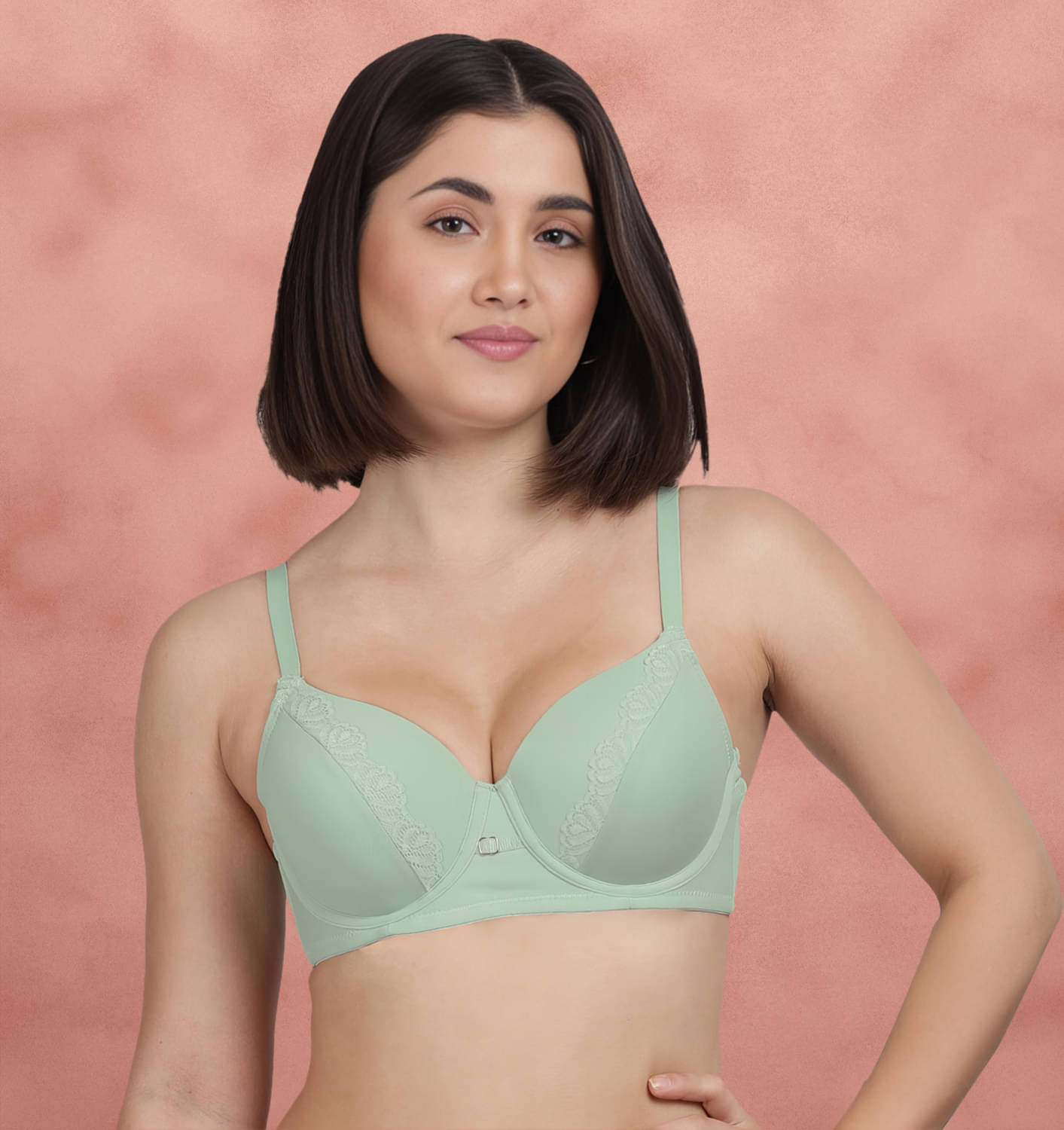 Susie Pack of 1 Nylon Lightly Padded T-Shirt Bra For Women ( Mint Green ) Susie Pack of 1 Nylon Lightly Padded T-Shirt Bra For Women ( Mint Green )
